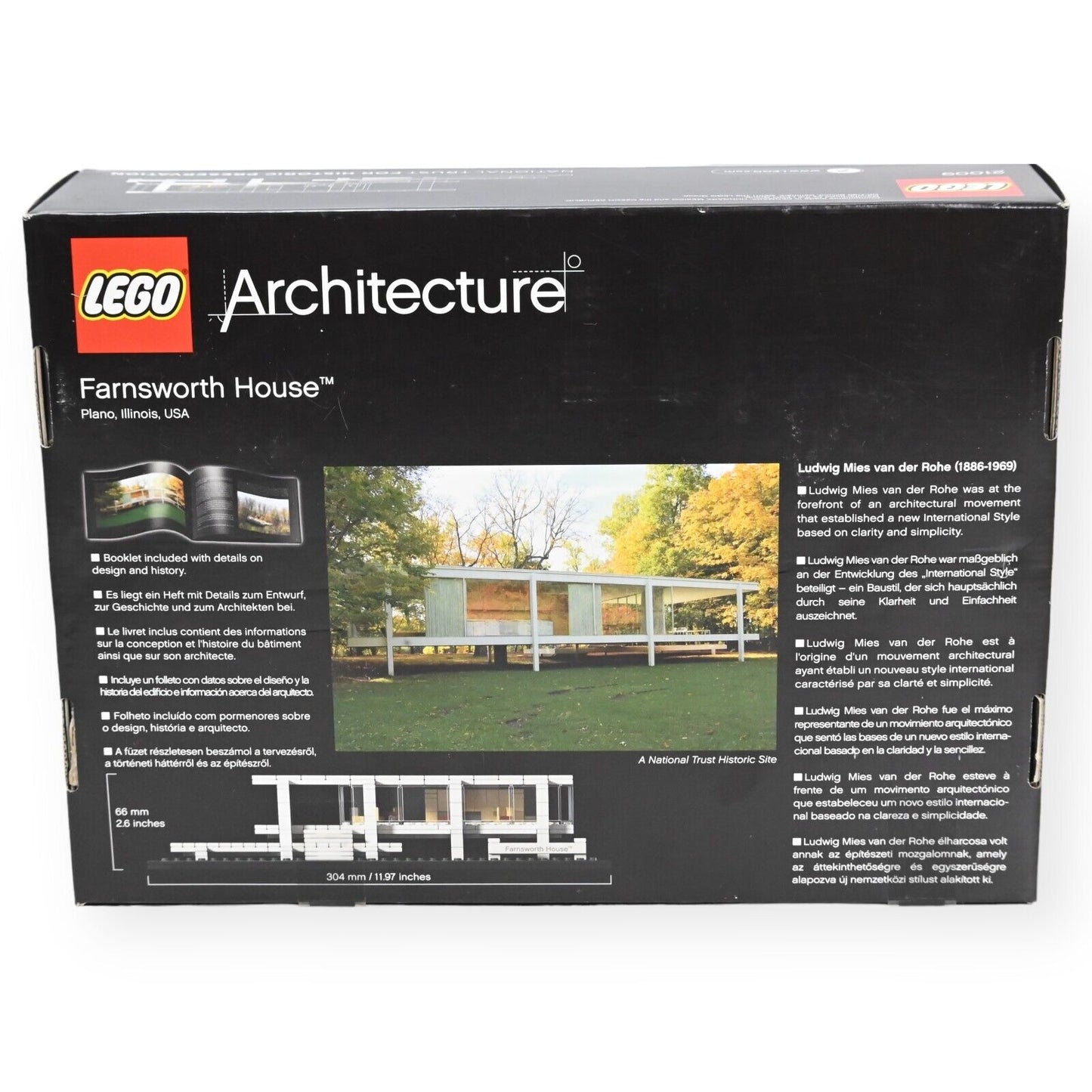 Lego Architecture 21009 Farnsworth House - Plano Illinois USA / New & Sealed