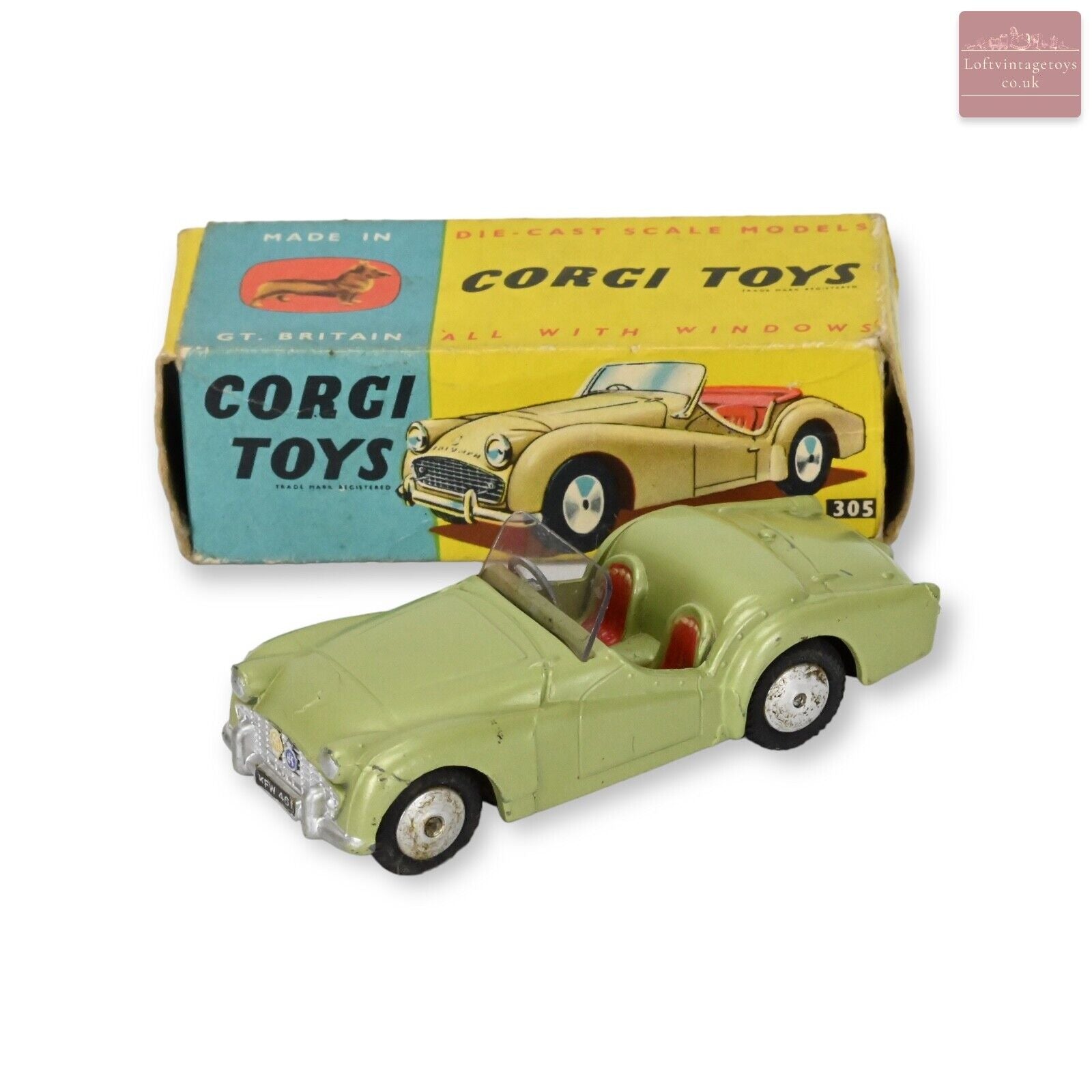 Corgi - 1:43 - Triumph TR 3 - # 305 de 1960 Corgi - 1:43 - Triumph TR 3 - # 305 de 1960