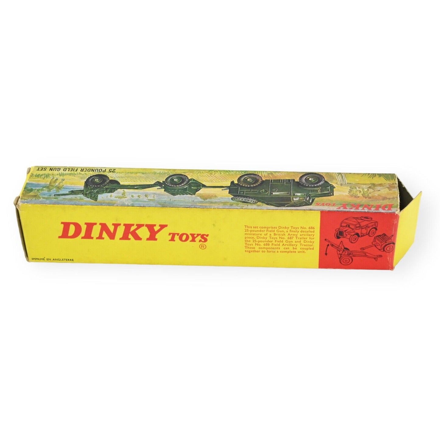 Dinky 697 25 Pounder Field Gun Set With Plastic Hubs
