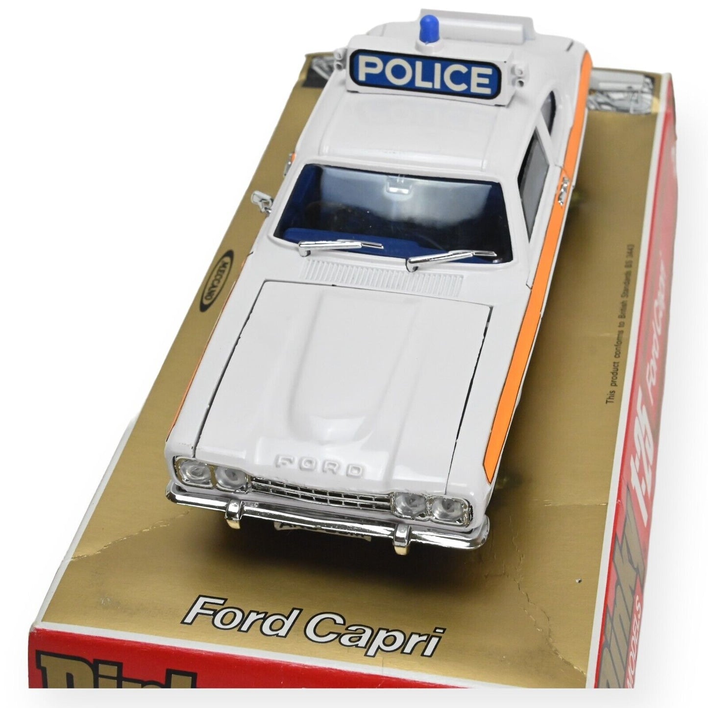 Dinky Toys 2253 Ford Capri Police Car 1:25 Scale on 2161 Plinth