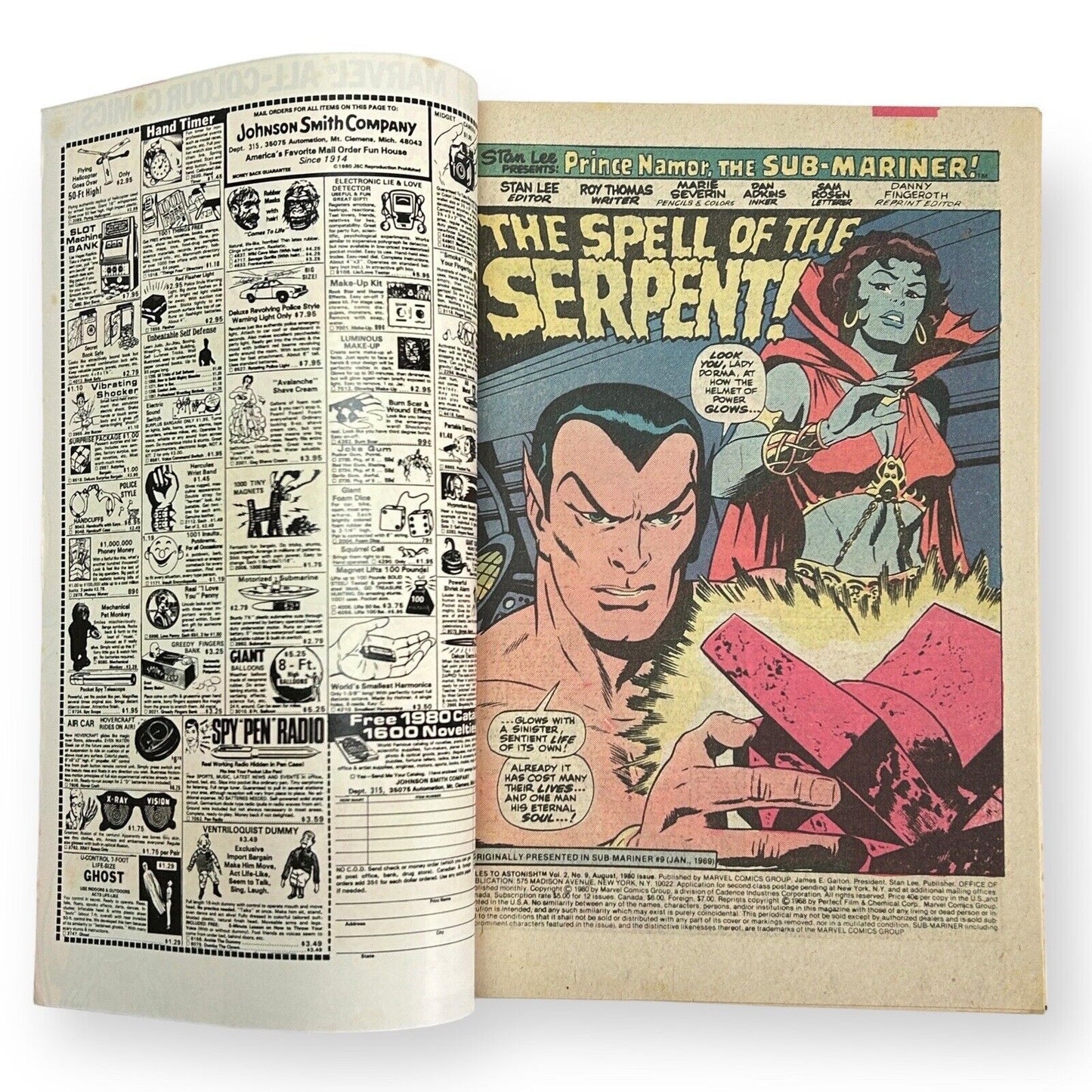 Sub-Mariner Ausgabe Nr. 9 – Marvel 1969 Pence Edition/ 🔑 Comic (Klasse 6,5–8)