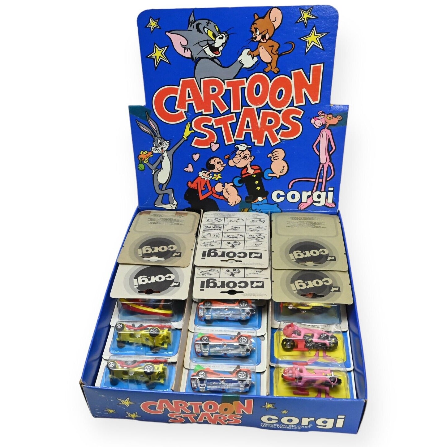 Corgi USA issue Cartoon Stars Shop Counter Display Trade Box * 38 items inside
