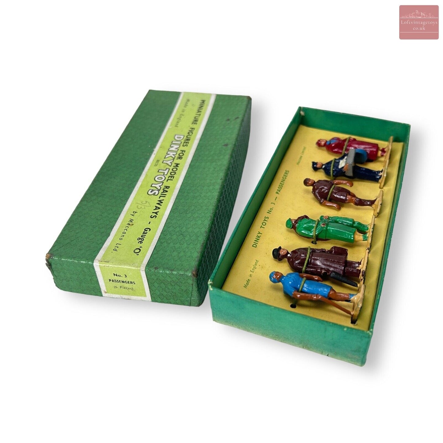 Dinky Toys No. 3 set Passengers (O Gauge) with Original Box