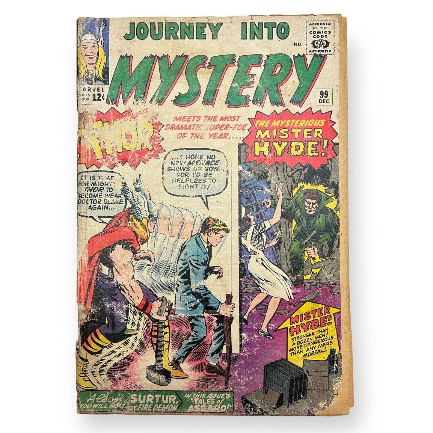 Journey Into Mystery #99 Marvel 1963 - 12cents / Key Comics (0.5-1.0 Grade)