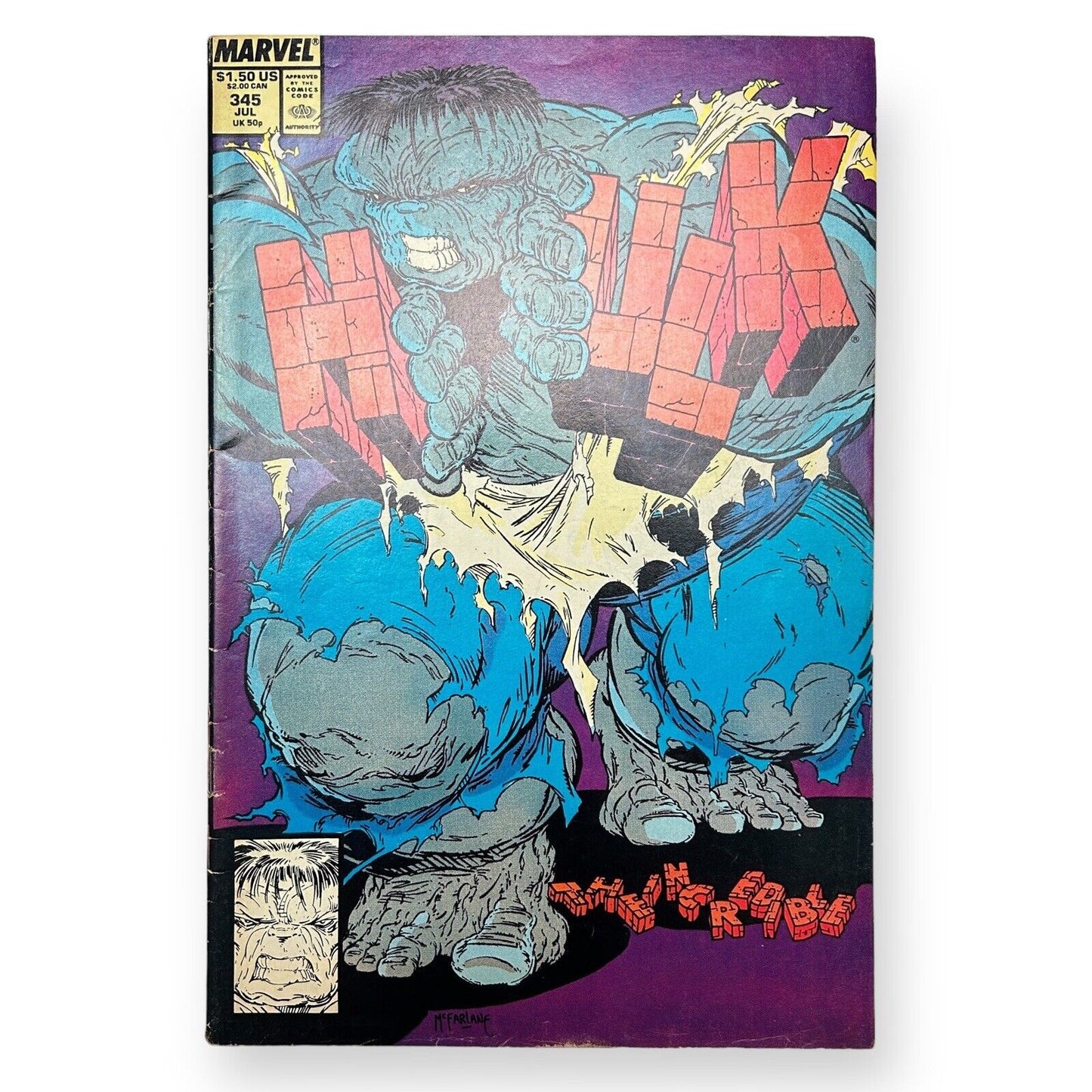DER UNGLAUBLICHE HULK #345 DIRECT EDITION MARVEL 1988 – 1,50 $ (Klasse 3,5–5,5)