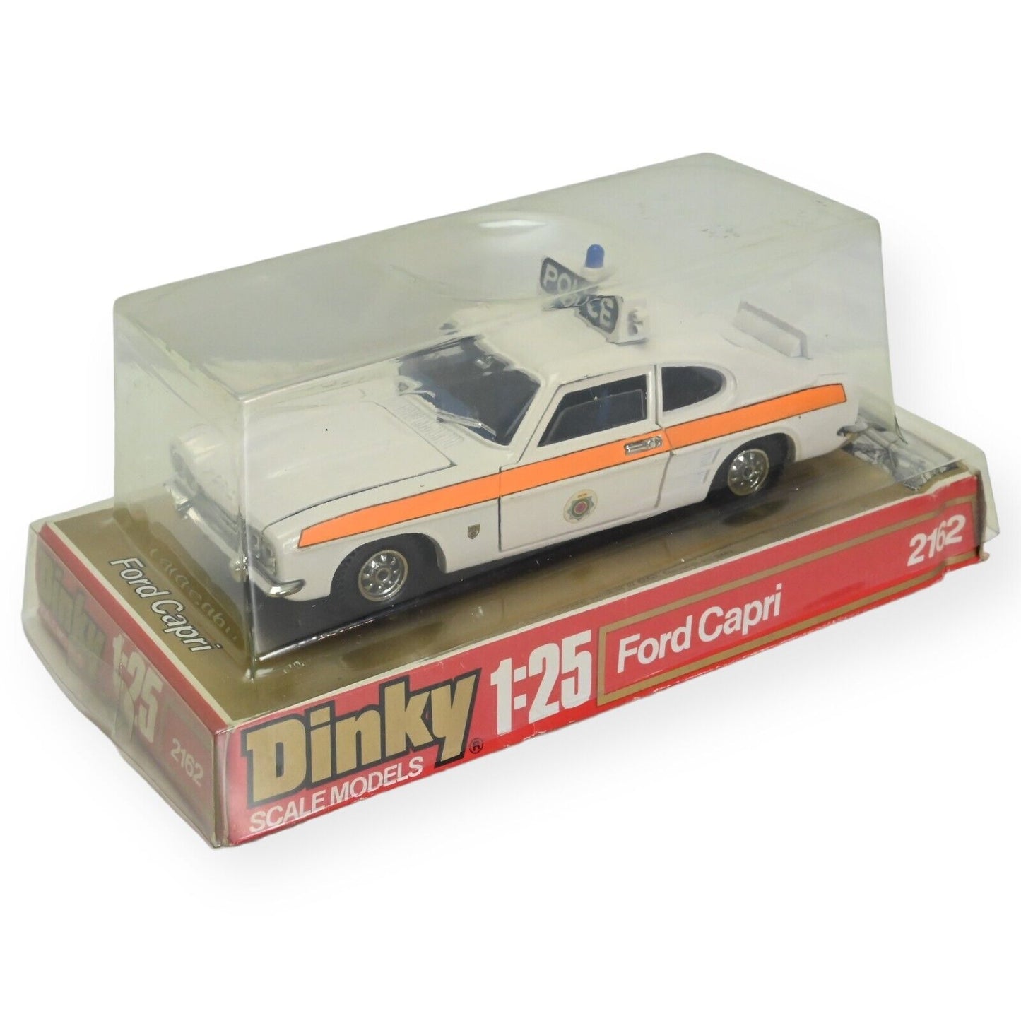 Dinky Toys 2253 Ford Capri Police Car 1:25 Scale on 2161 Plinth