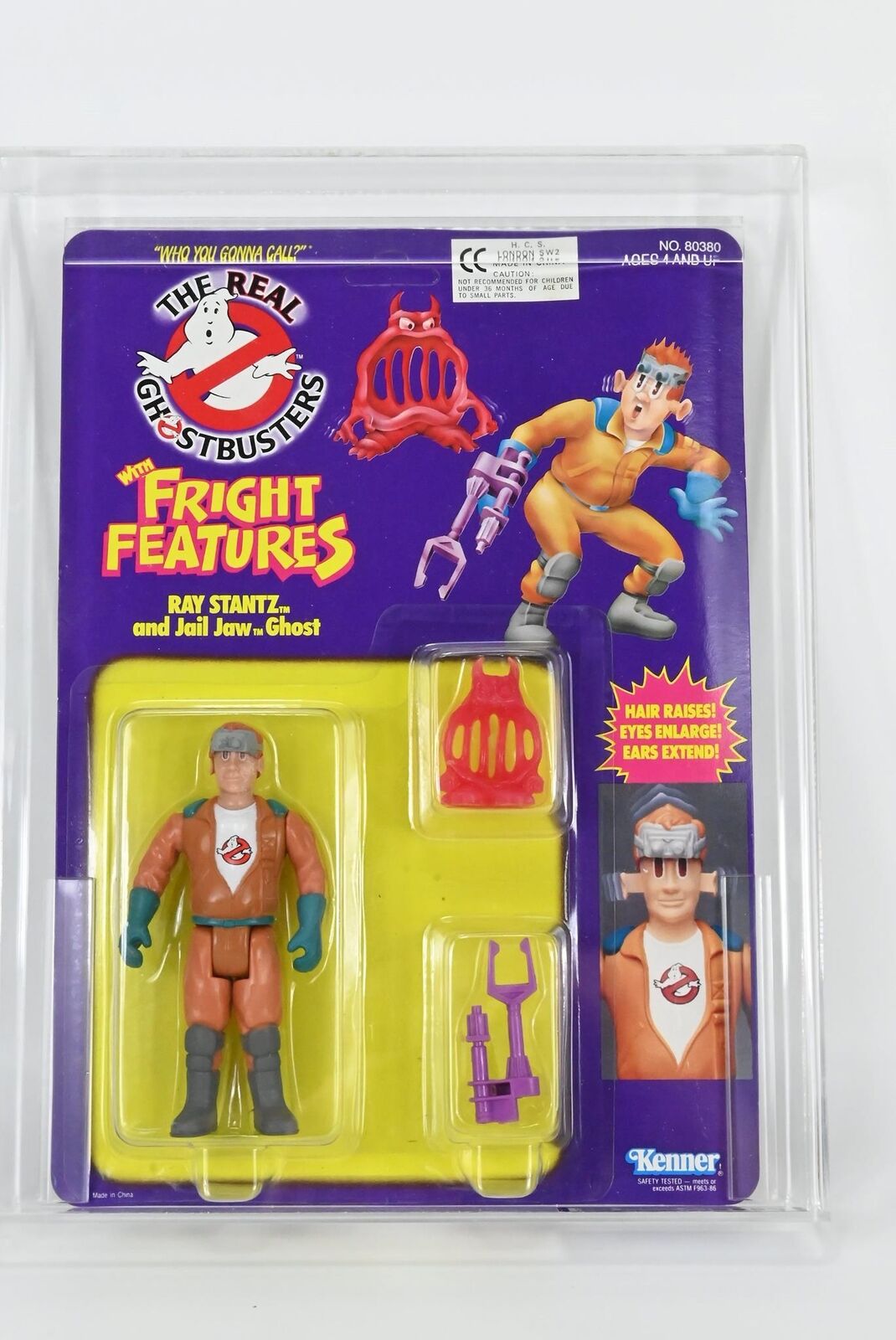 Kenner vintage 1987 The Real Ghostbusters Ray Stanz figure - UKG Graded 80%
