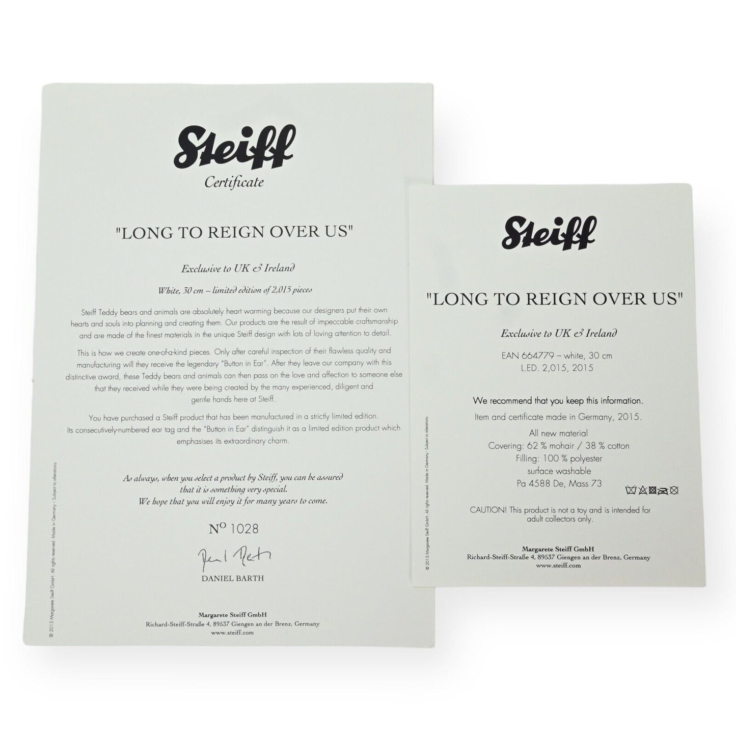 Steiff "Long to Reign Over Us" Limited Edition - 664779