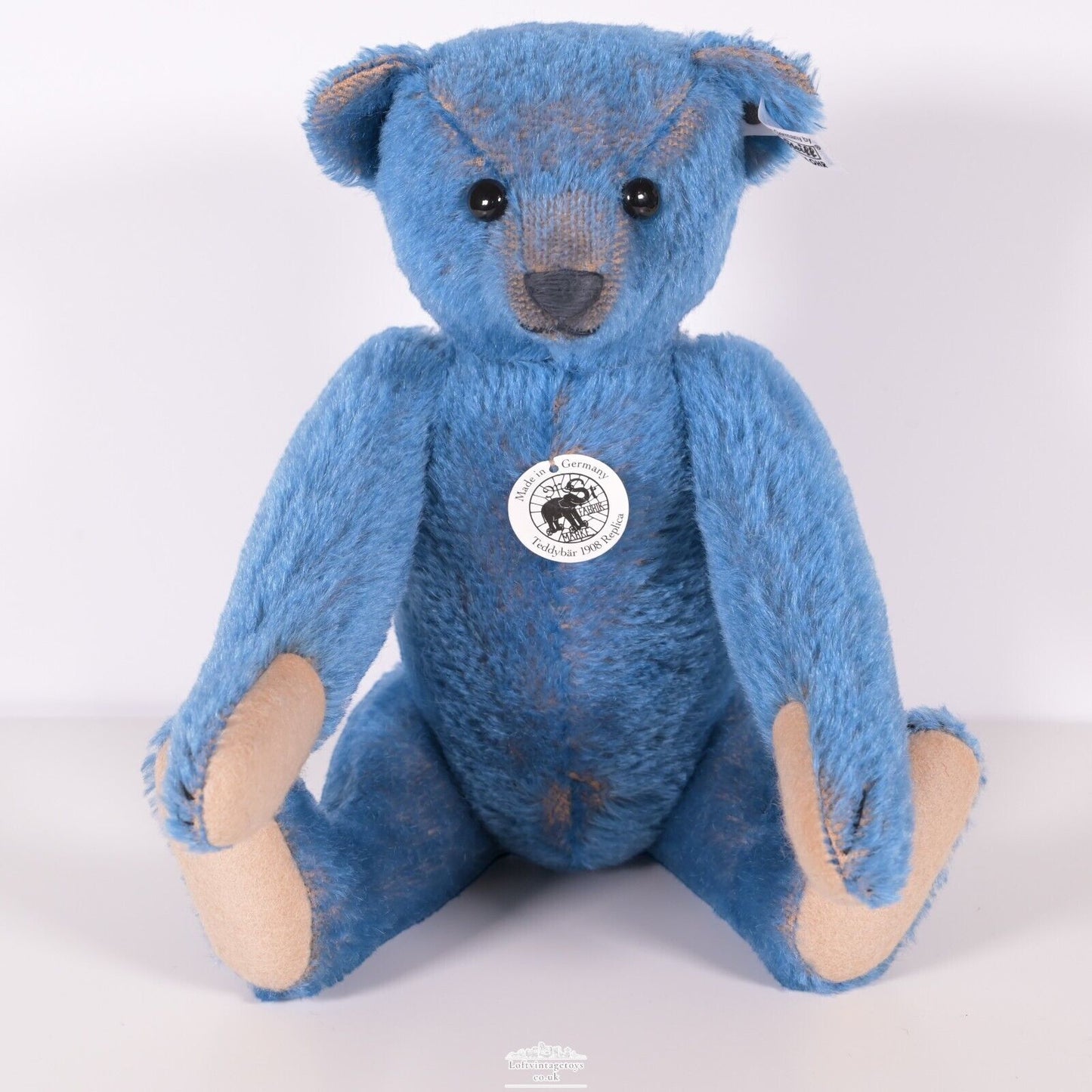 Steiff 1908 Replica Blue Mohair Teddy Bear - 403002