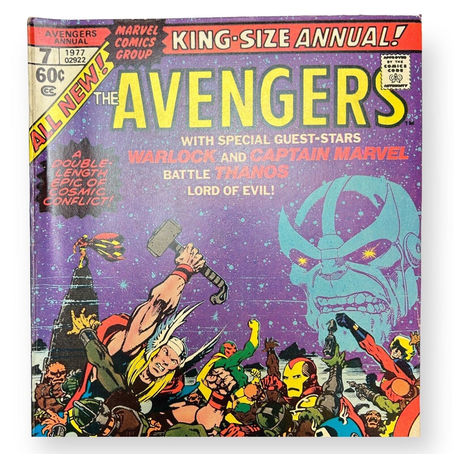 Avengers Annual #7 Marvel 1977 – 60 Cents / 🔑 Comic (Note 7,0–8,0)