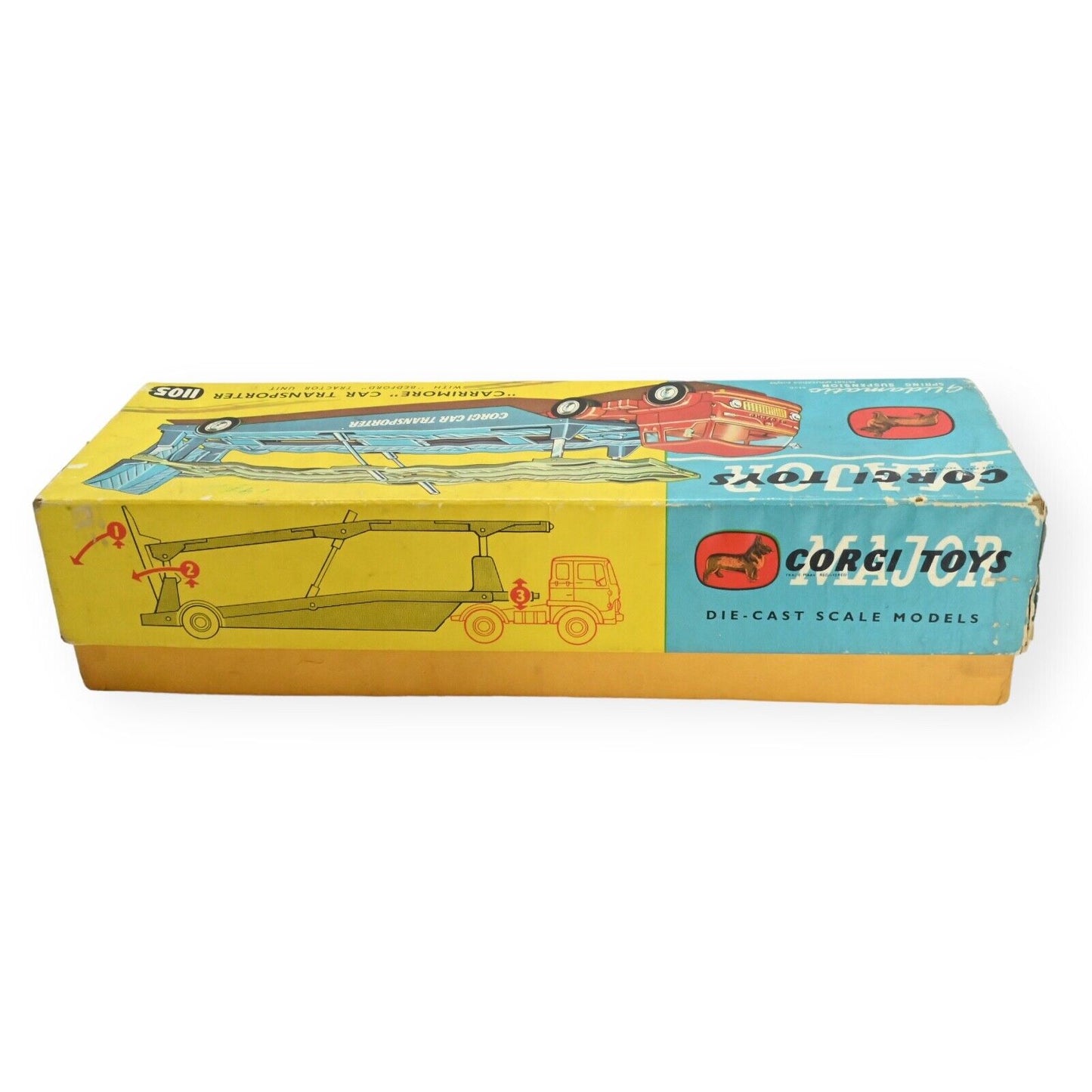 Corgi 1105 Bedford Tk Carrimore Car Transporter - Red Cab