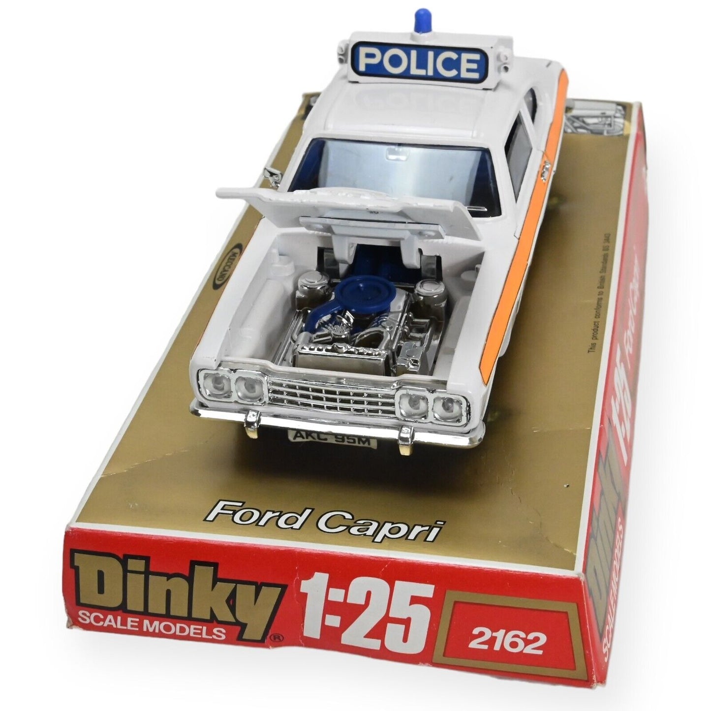 Dinky Toys 2253 Ford Capri Police Car 1:25 Scale on 2161 Plinth