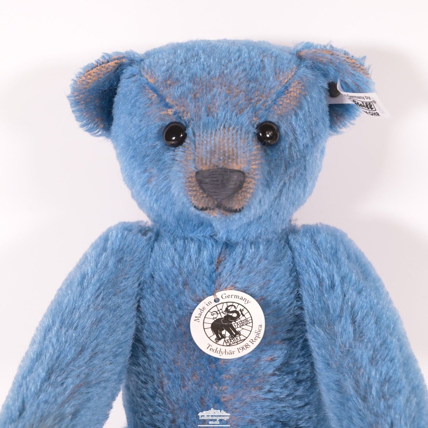 Steiff 1908 Replica Blue Mohair Teddy Bear - 403002