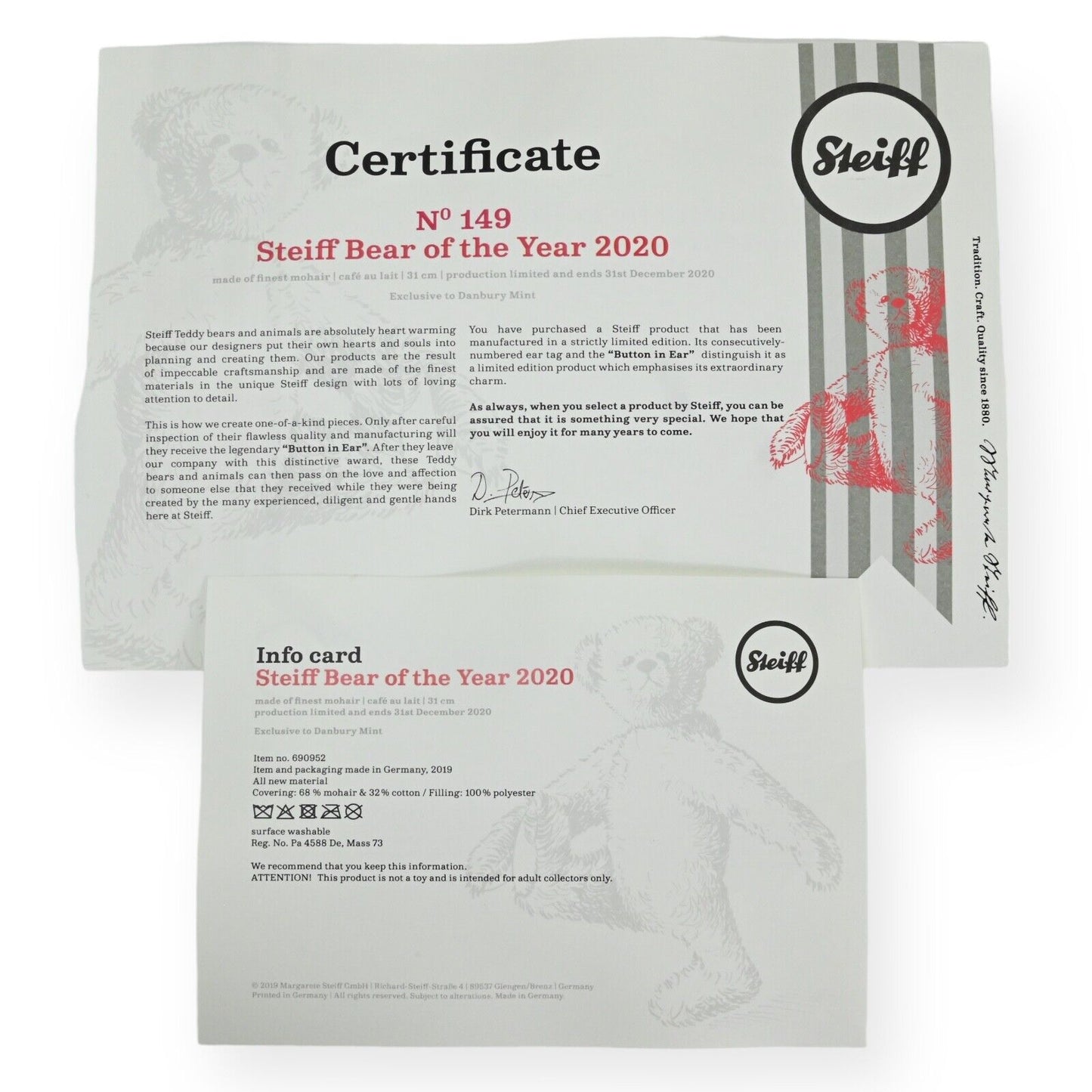 Steiff Bear Of The Year 2020 Limited Edition - 690952