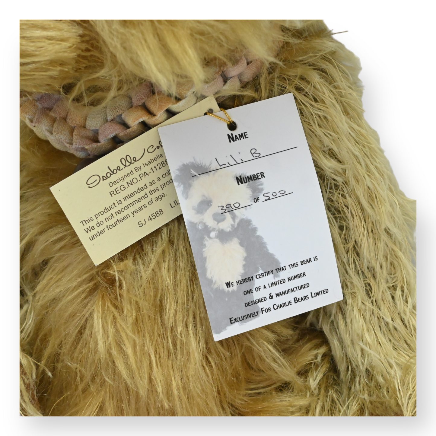 Charlie Bears Isabelle Collection Lili B Teddy Bear - SJ 4588 / Ltd Ed 390/500