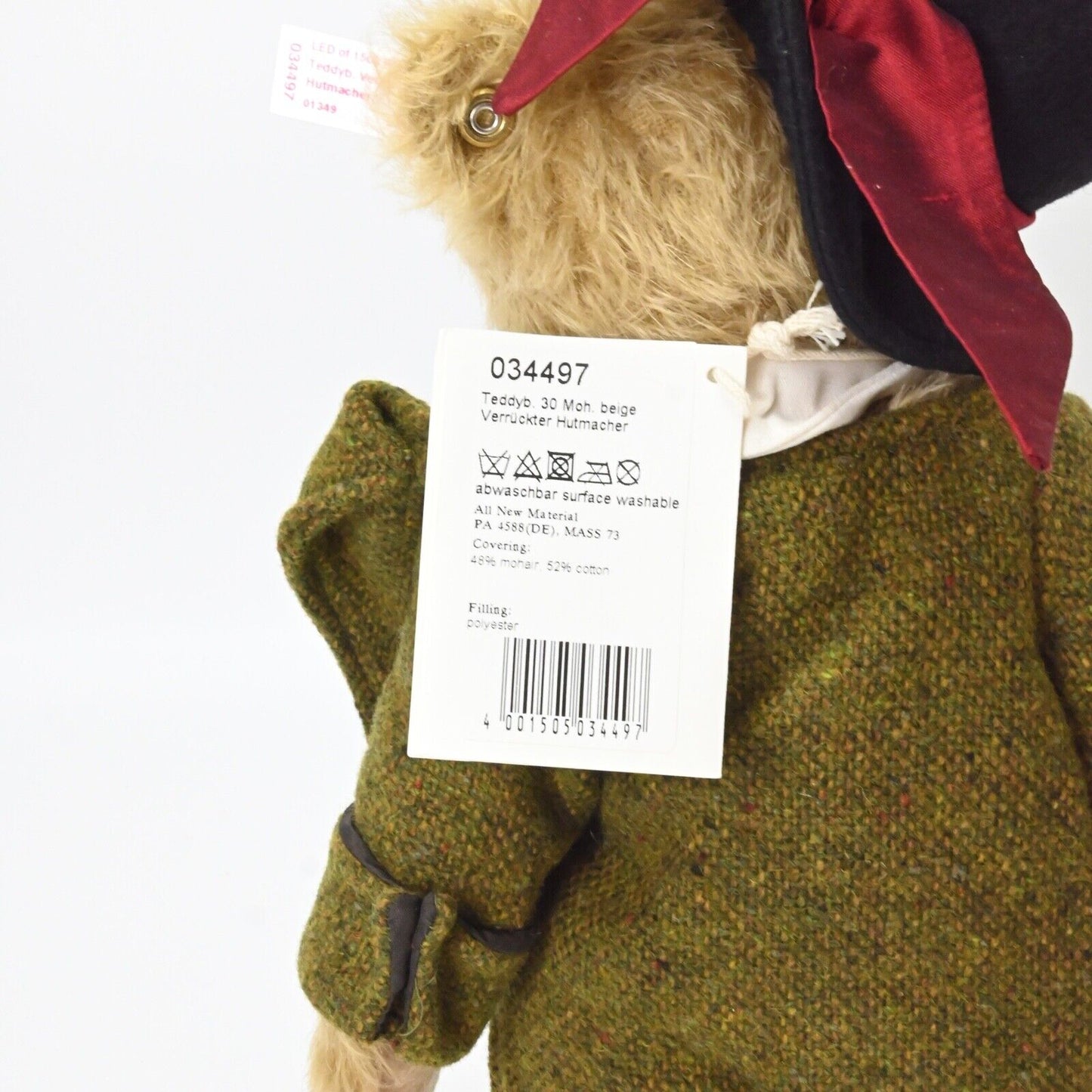 Steiff The Mad Hatter Teddy Bear - 034497 Limited Edition