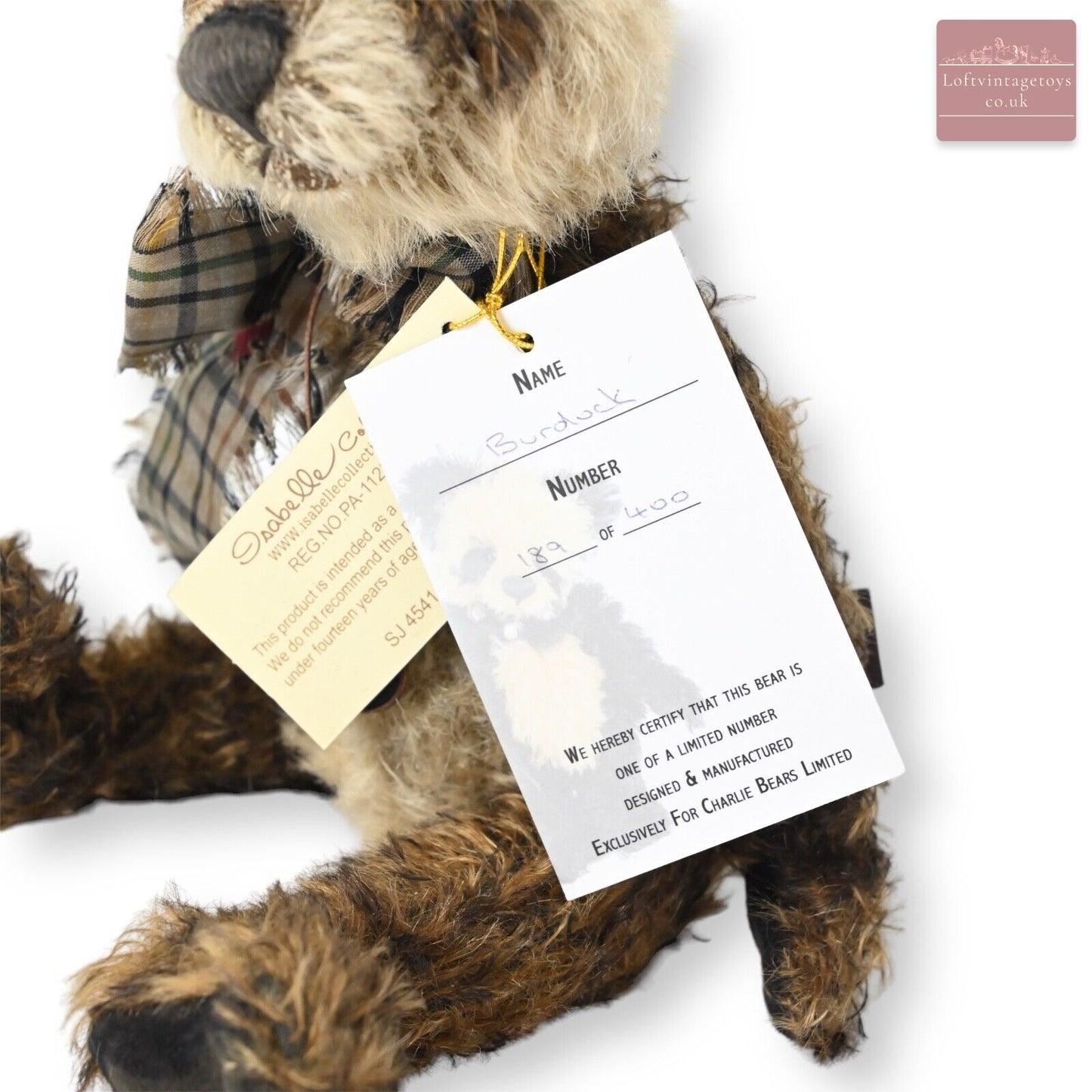 Charlie Bears Burdock Panda Bear - SJ 4541 Limited Ed of 400