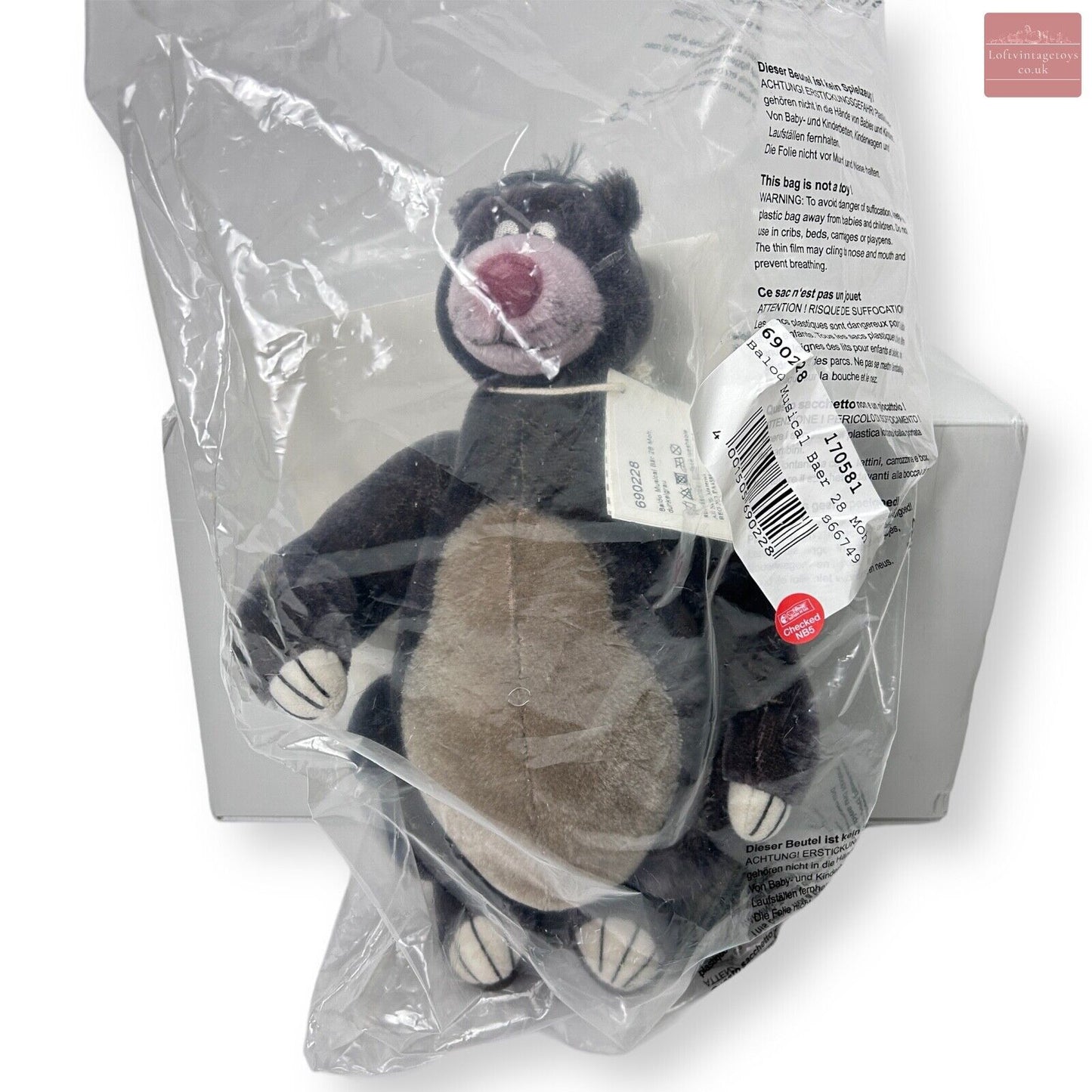 Steiff Baloo Musical Jungle Book Bear - 690228 / Sealed in Bag