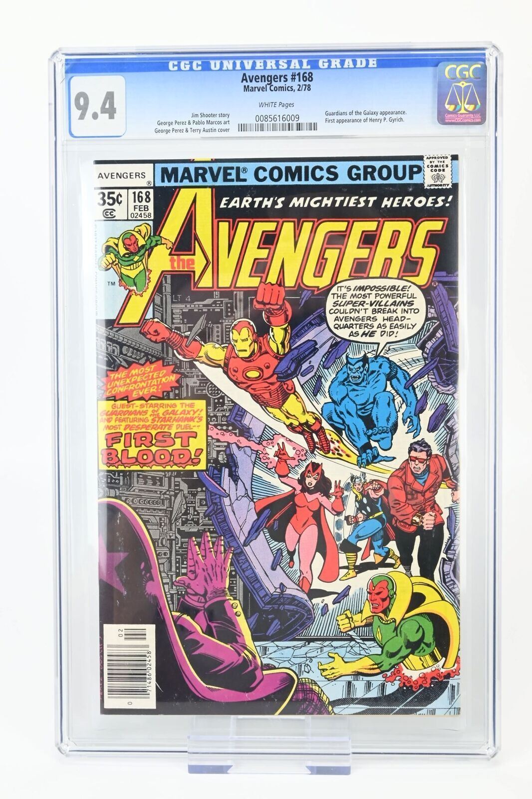 Die Avengers #168 CGC 9.4 - 1978 - Marvel Comics