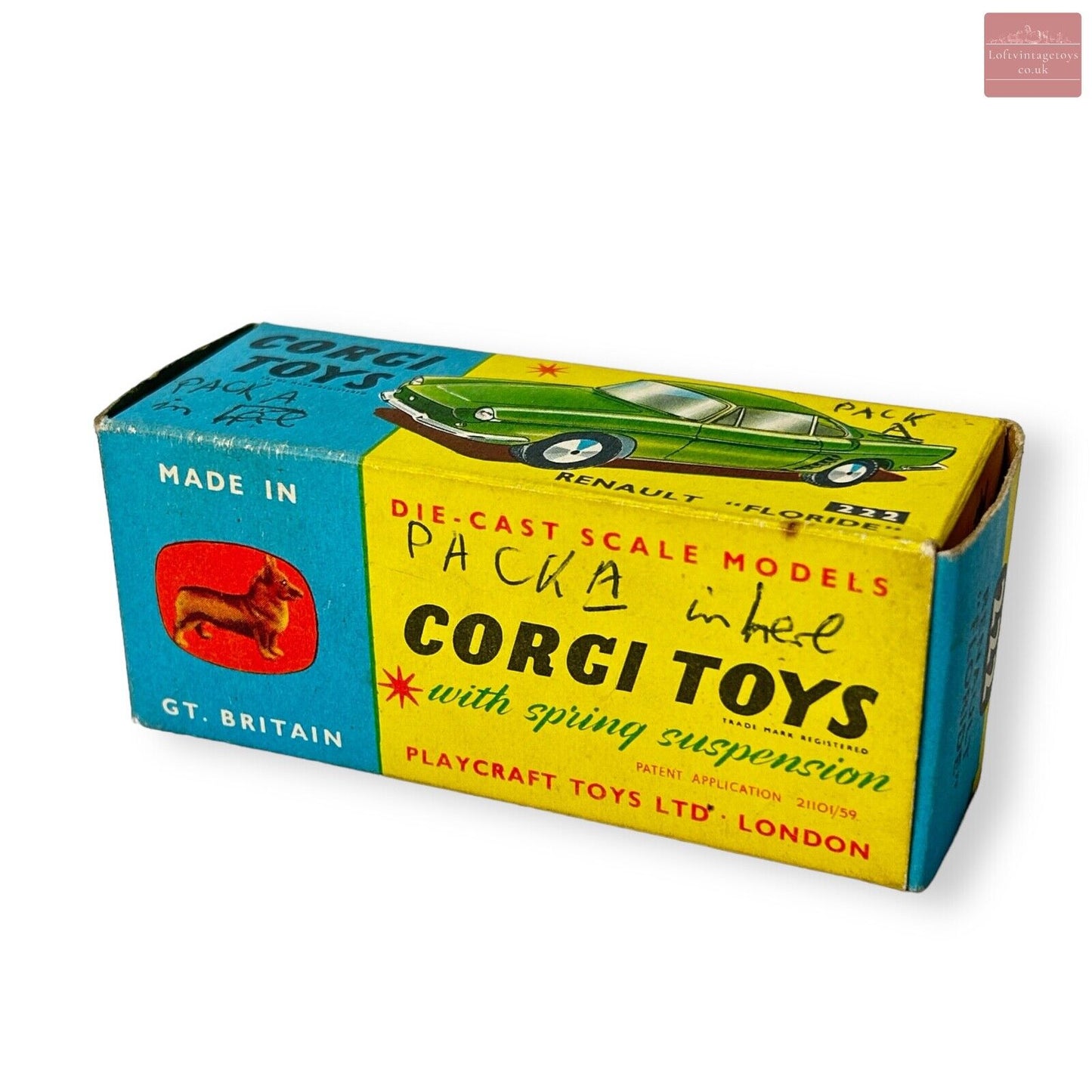 Corgi 222 Renault Floride Dark Red In Original Box