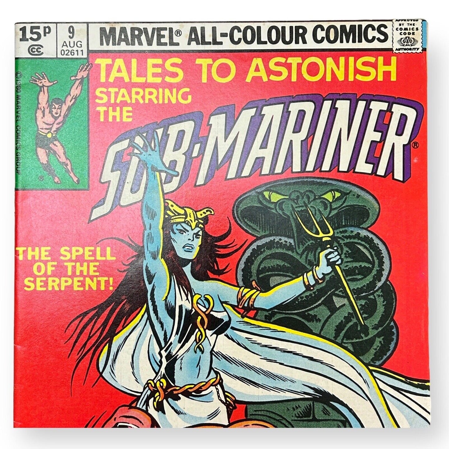 Sub-Mariner Ausgabe Nr. 9 – Marvel 1969 Pence Edition/ 🔑 Comic (Klasse 6,5–8)