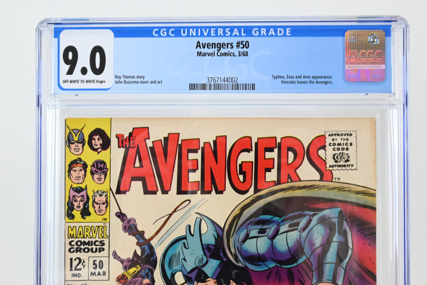 The Avengers #50 CGC 9.0 / 1968 - Marvel comics