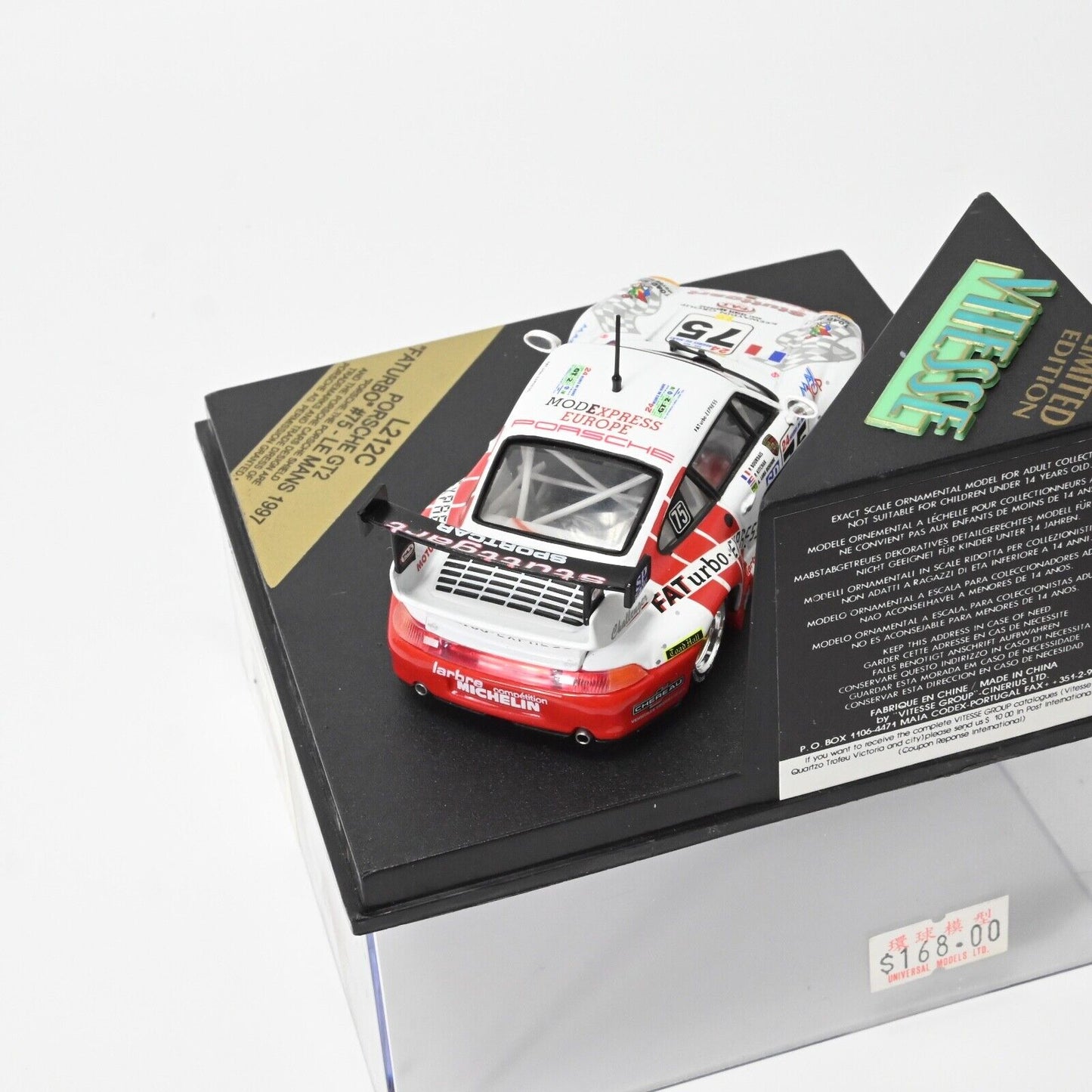 Vitesse Porsche GT2 #75 Limited Edition Le Mans 1997 1:43 - L212C