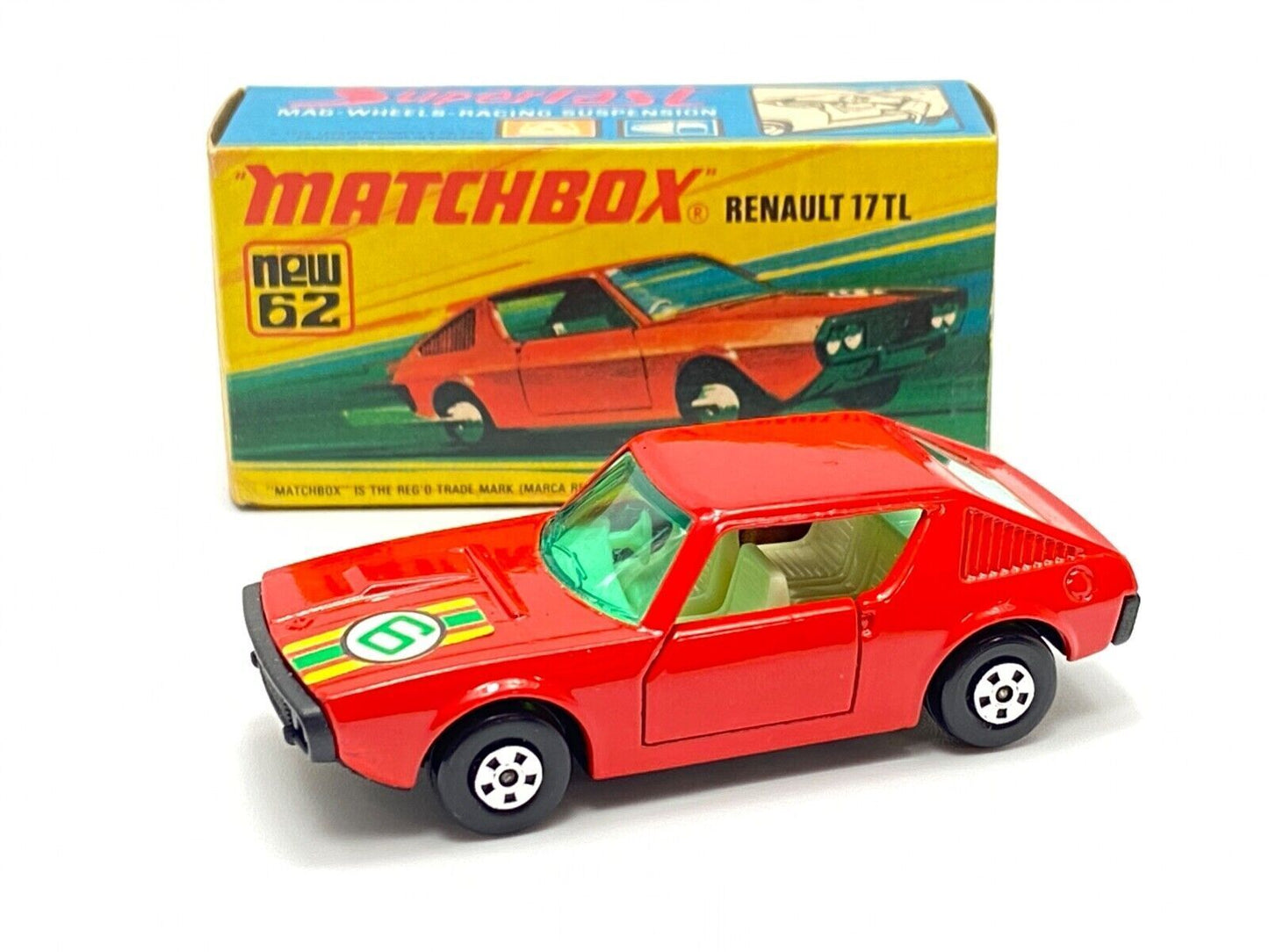 MATCHBOX SUPERFAST 62 C RENAULT 17TL DARK RED - NEAR MINT