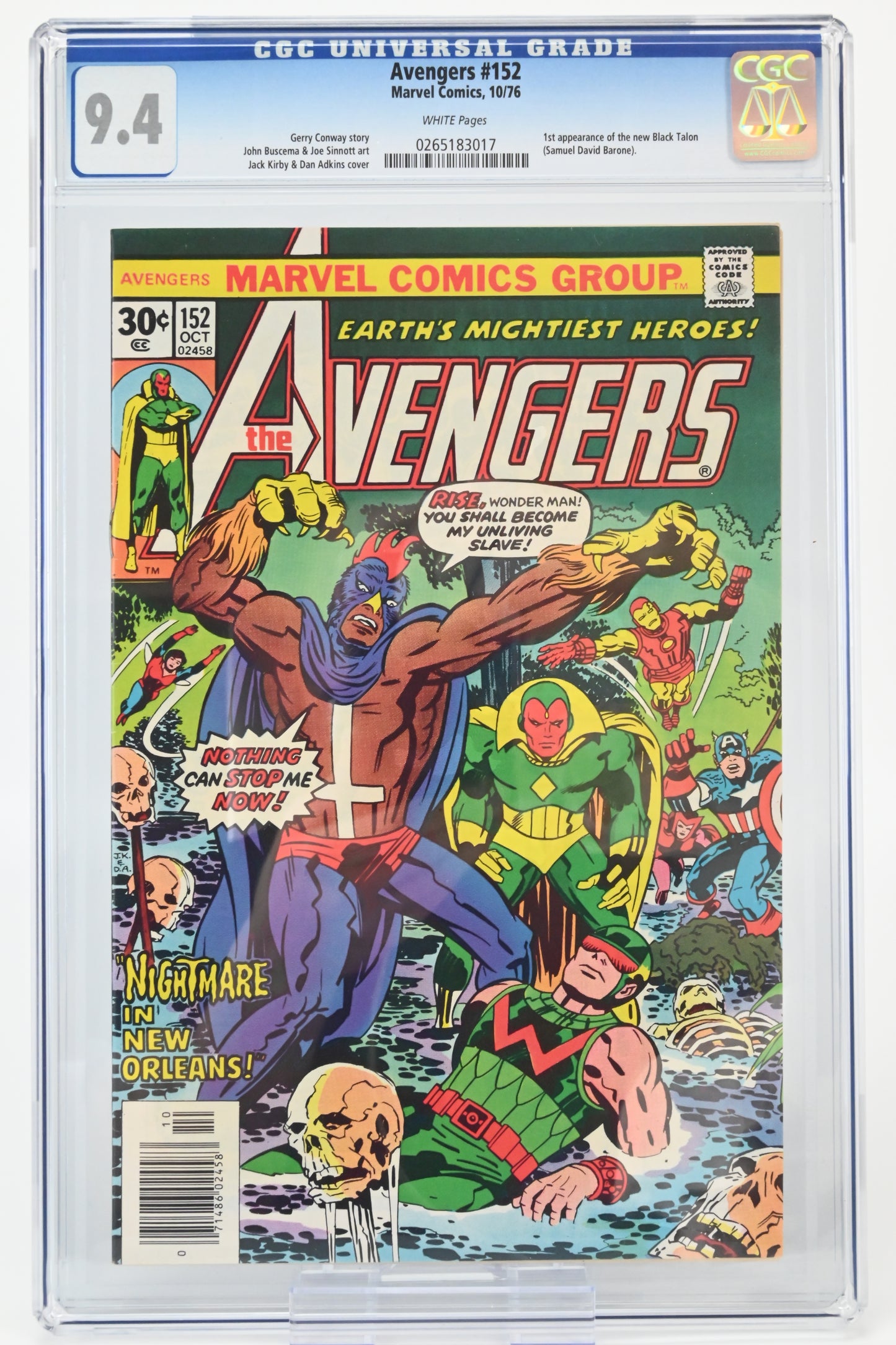 The Avengers #152 CGC 9.4 / 1976 - Marvel-Comics