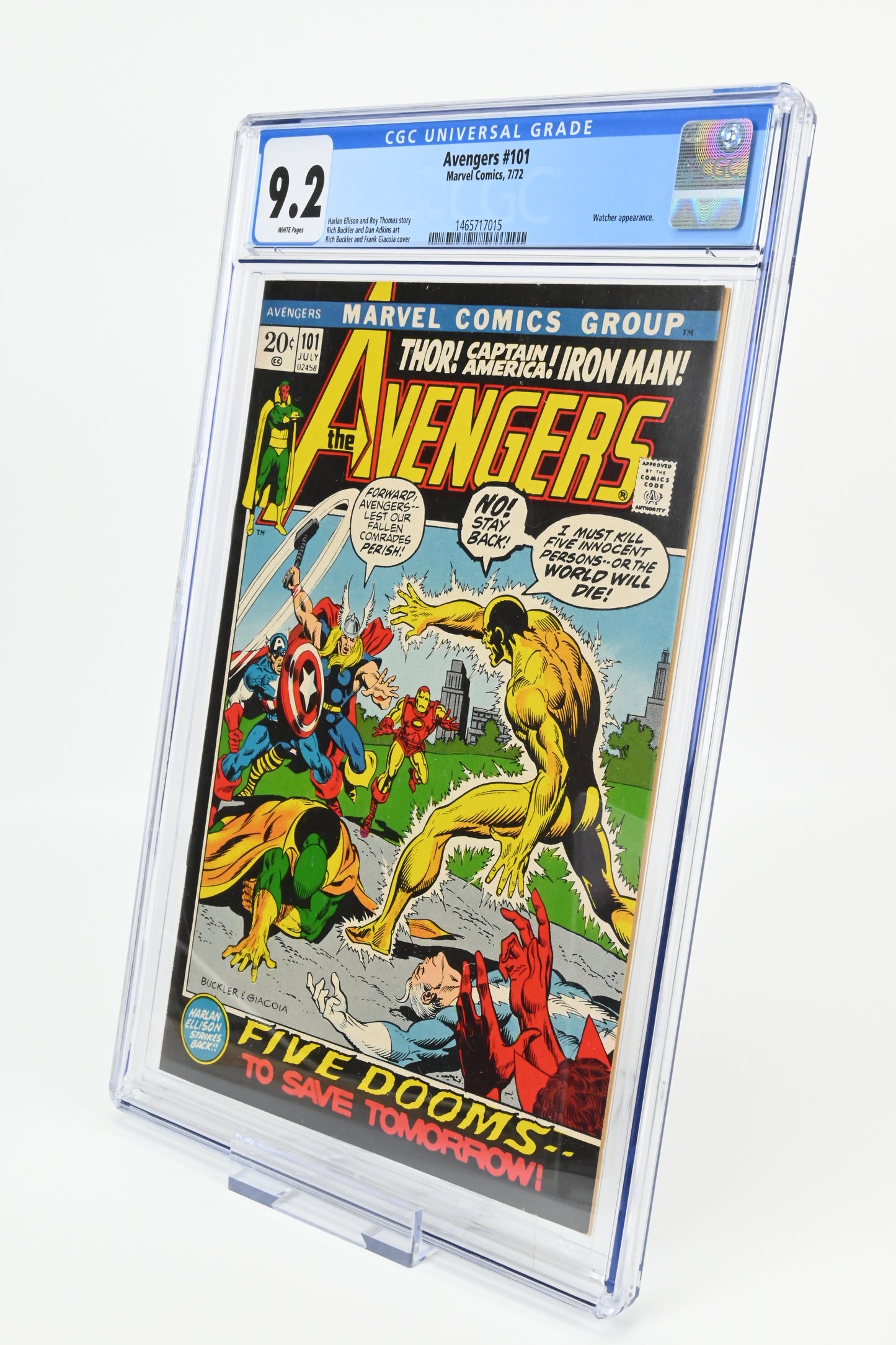 Avengers #101 - CGC 9.2 / 1972