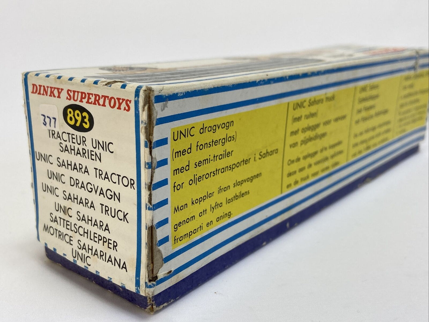 FRENCH DINKY 893 TRACTEUR UNIC SAHARIEN IN EXC CONDITION WITH BOX