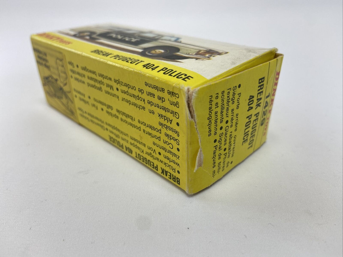 DINKY TOYS 1429 BREAK PEUGEOT 404 POLICE IN EXC CONDITION WITH BOX