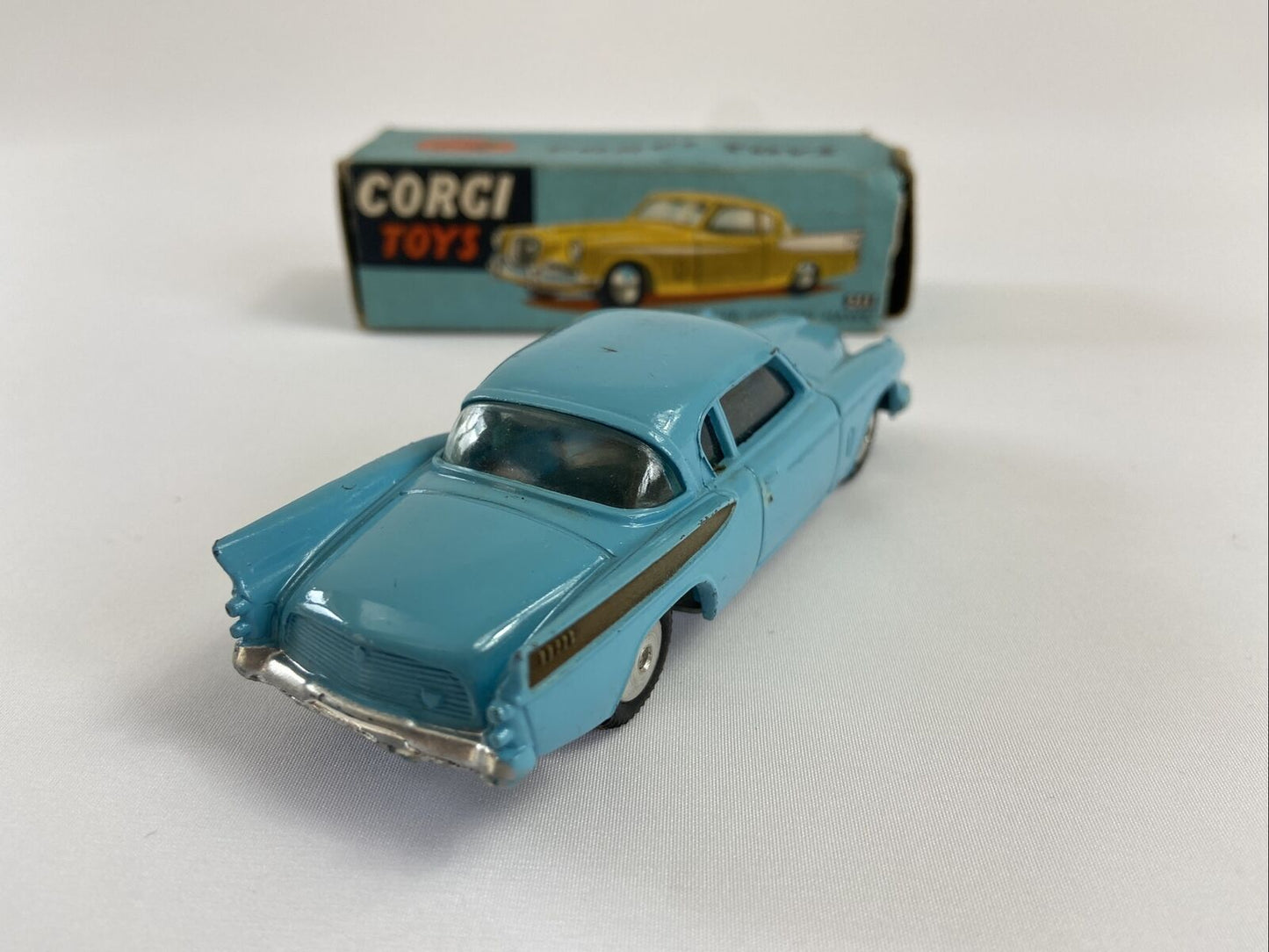 CORGI 211 BLUE STUDEBAKER GOLDEN HAWK IN ORIGINAL BOX