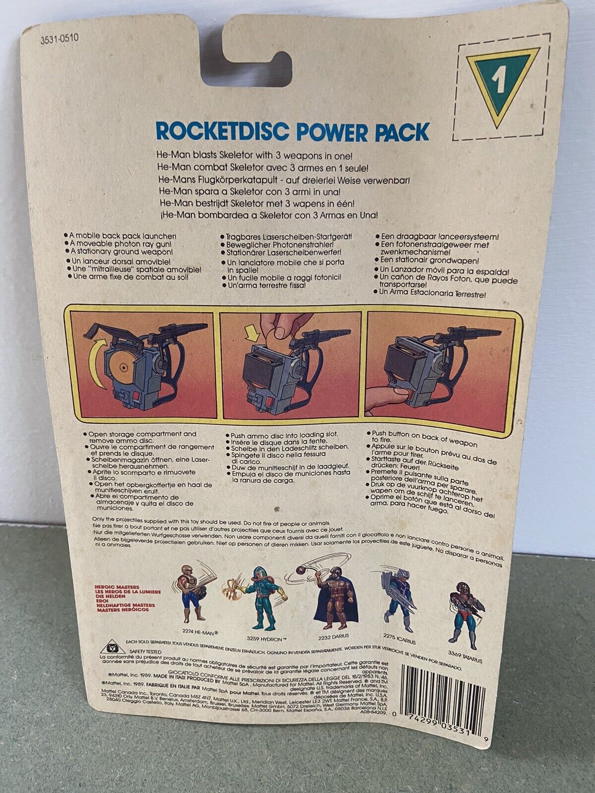 Mattel Heman Rocketdisc Power Pack Vintage (1989) Accessory Pack