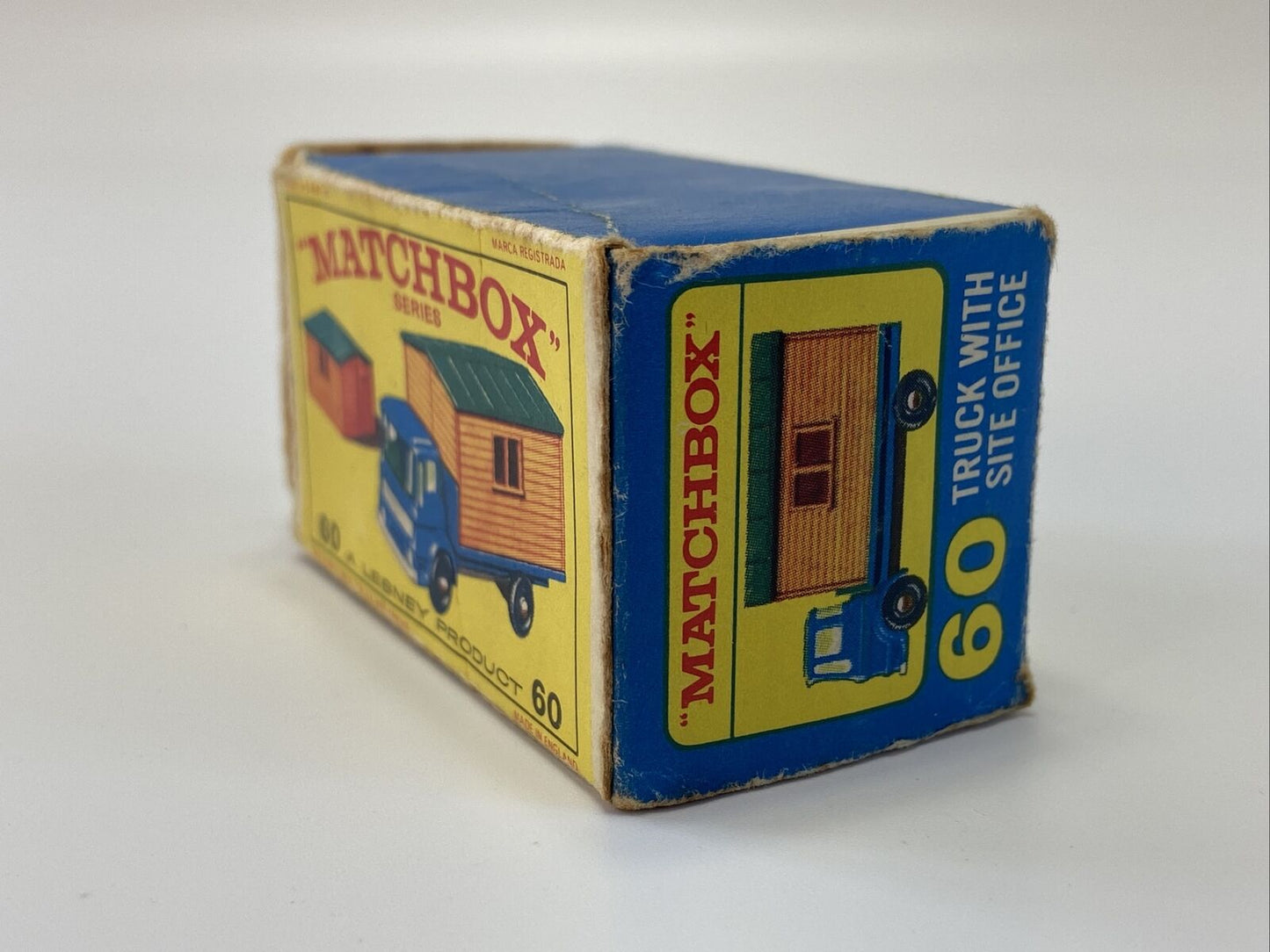 MATCHBOX LESNEY NO 60 TRUCK WITH SITE OFFICE WITH ORIGINAL BOX