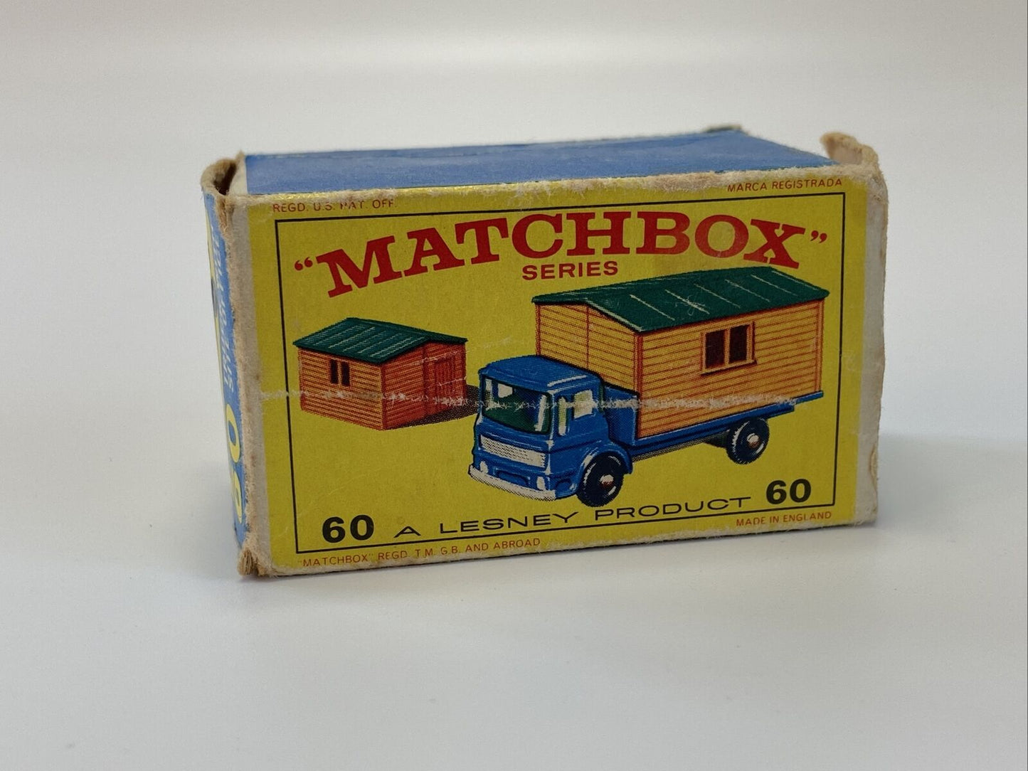 MATCHBOX LESNEY NO 60 TRUCK WITH SITE OFFICE WITH ORIGINAL BOX
