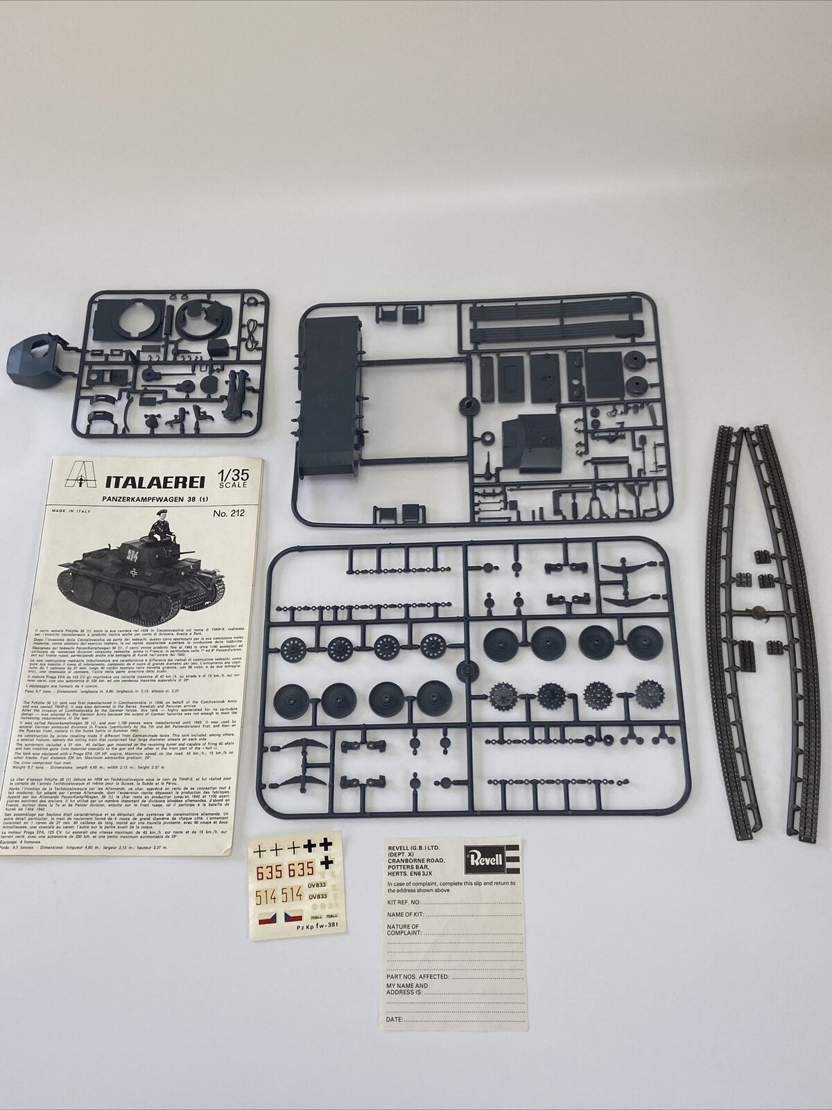 Revell Italaerei PzKpfw 38(t) Deutscher Panzer Arbeitsfahrwerk Maßstab 1/35