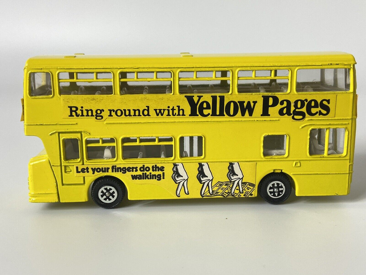 DINKY 295 ATLANTEAN BUS - YELLOW PAGES BUS WITH BUBBLE PACK