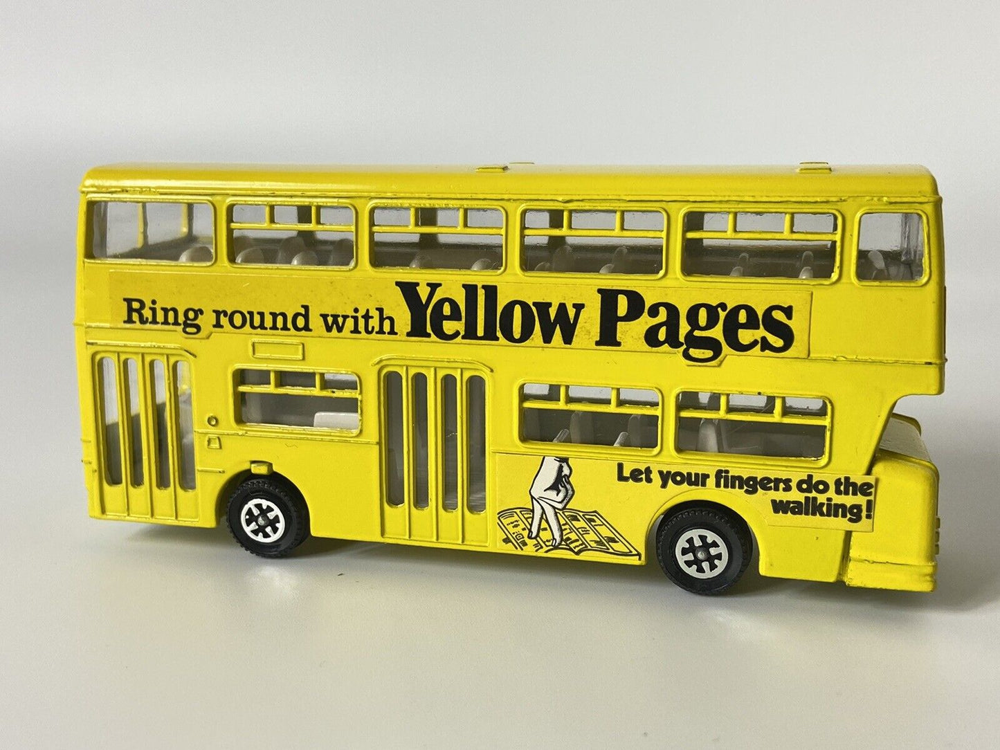 DINKY 295 ATLANTEAN BUS - YELLOW PAGES BUS WITH BUBBLE PACK
