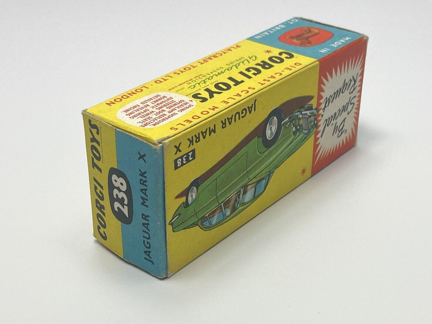 CORGI TOYS 238 MARK X JAGUAR WITH LUGGAGE AND ORIGINAL BOX