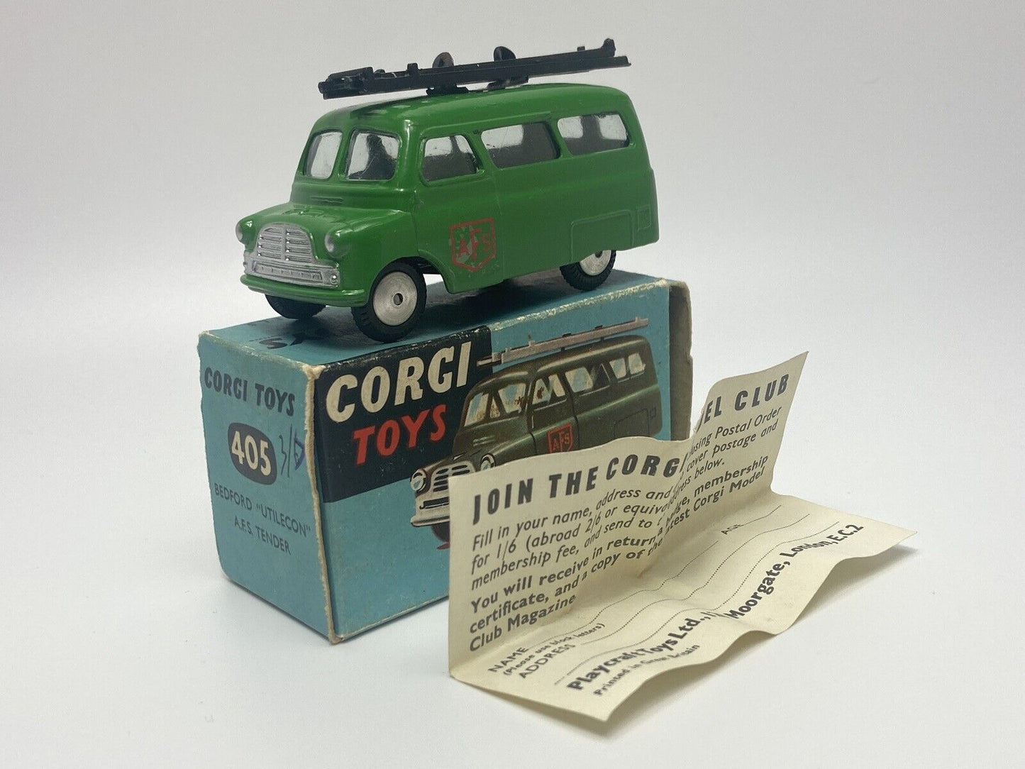 CORGI TOYS 405 BEDFORD "UTILECON" AFS TENDER MINT WITH ORIGINAL BOX