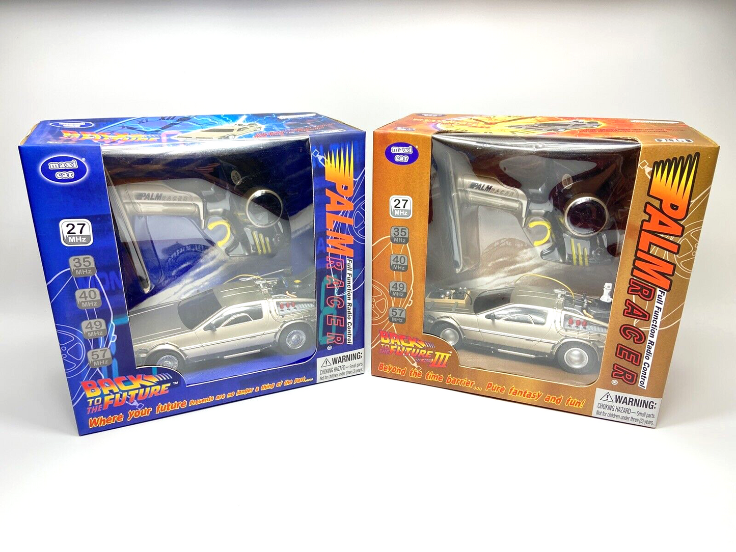 BACK TO THE FUTURE - PAIR OF MAXI PALM RACERS 1/18TH SCALE DELOREAN