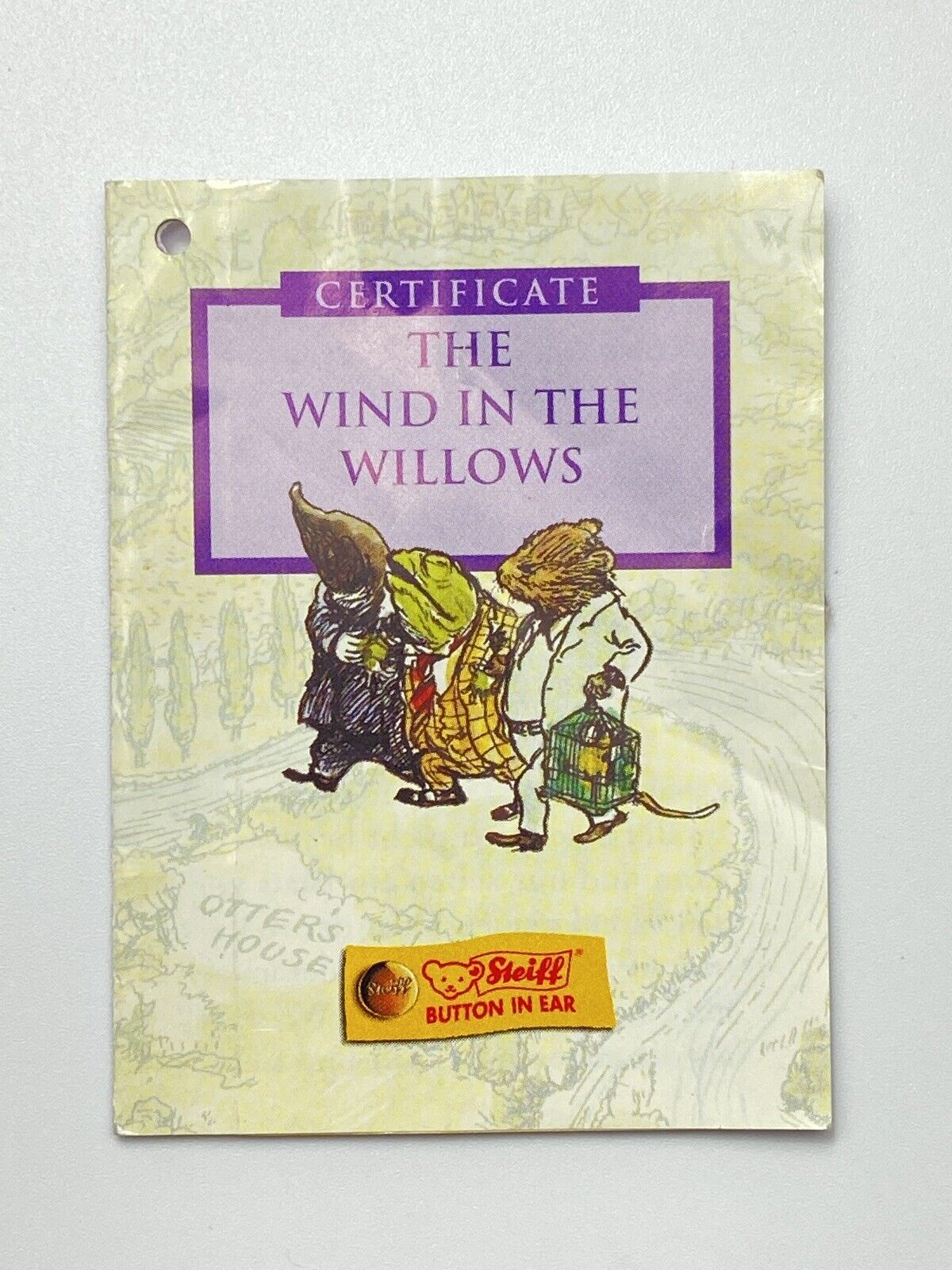 STEIFF WIND IN THE WILLOWS - RATTY WITH TAGS, CERTIFICATE & BOX