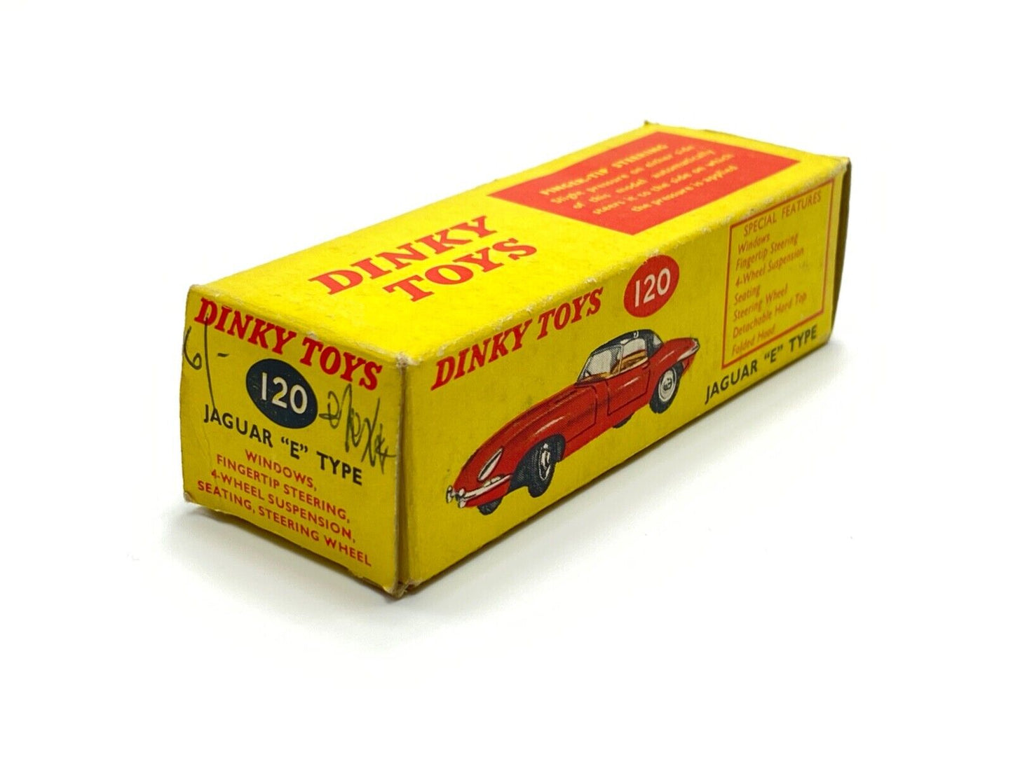 DINKY 120 JAGUAR TYPE E BLUE BODY - EXPORT ISSUE/RARE