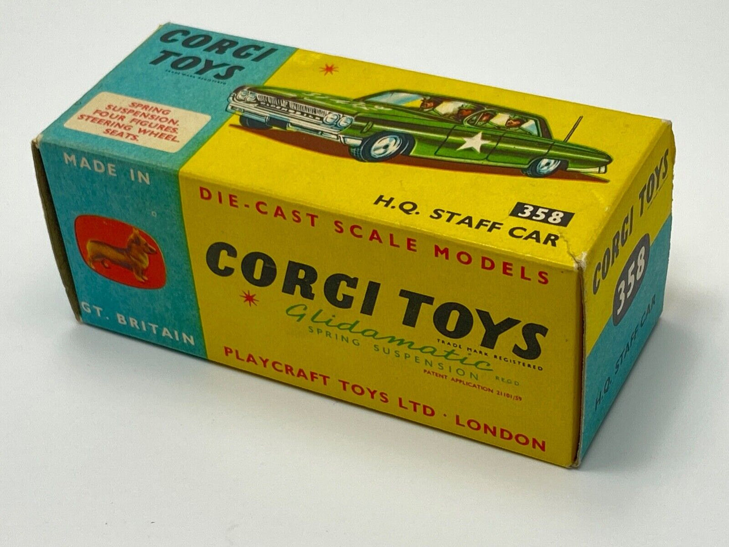 CORGI TOYS 358 OLDSMOBILE H.Q. STAFF CAR IN MINT CONDITION/NR MINT BOX