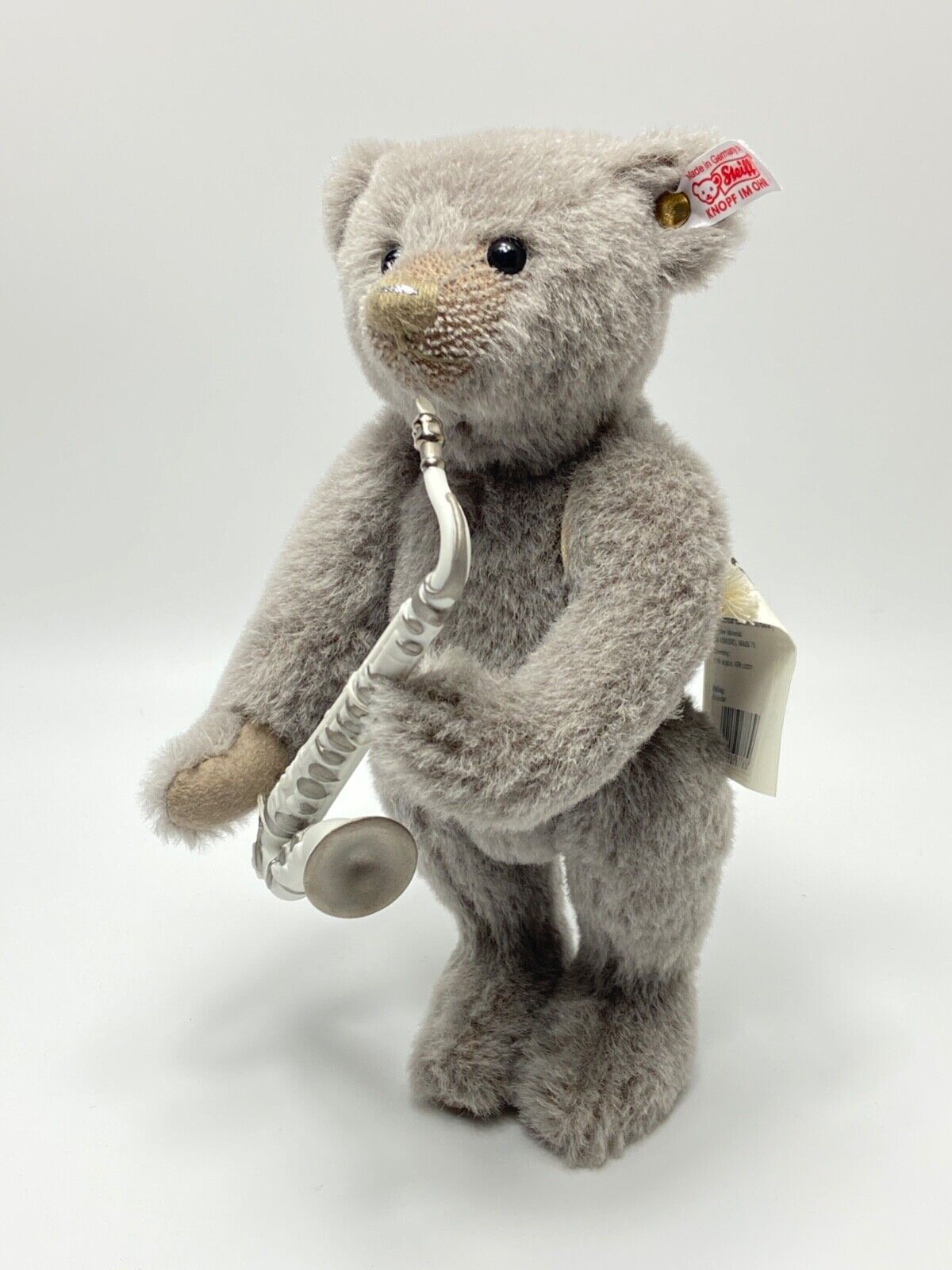 STEIFF LLADRO MUSICAL SAXOPHONE PLAYER TEDDY BEAR LE 677656 - MINT