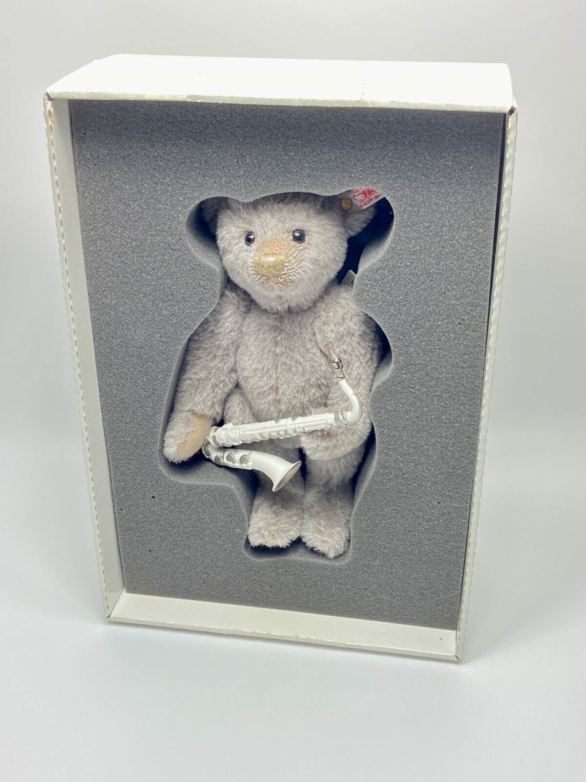 STEIFF LLADRO MUSICAL SAXOPHONE PLAYER TEDDY BEAR LE 677656 - MINT