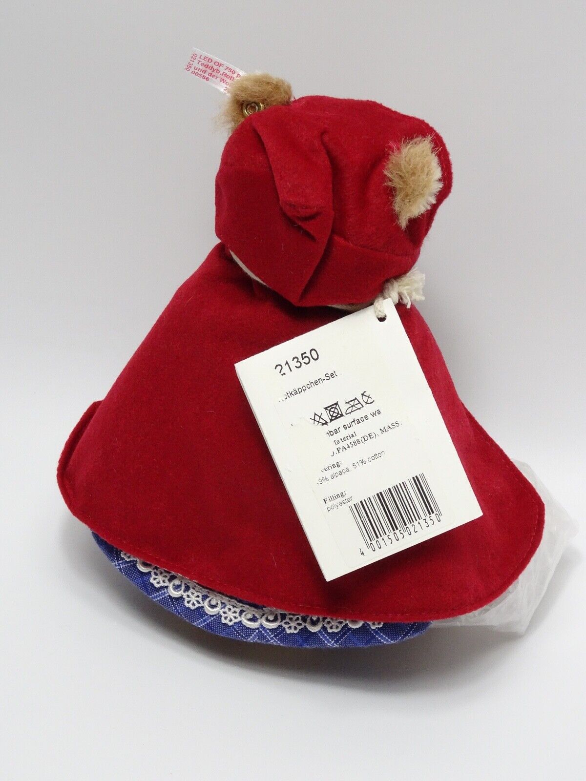 STEIFF 021350 ROTKÄPPCHEN UND WOLF MIT ZERTIFIKAT, BOX UND ETIKETT