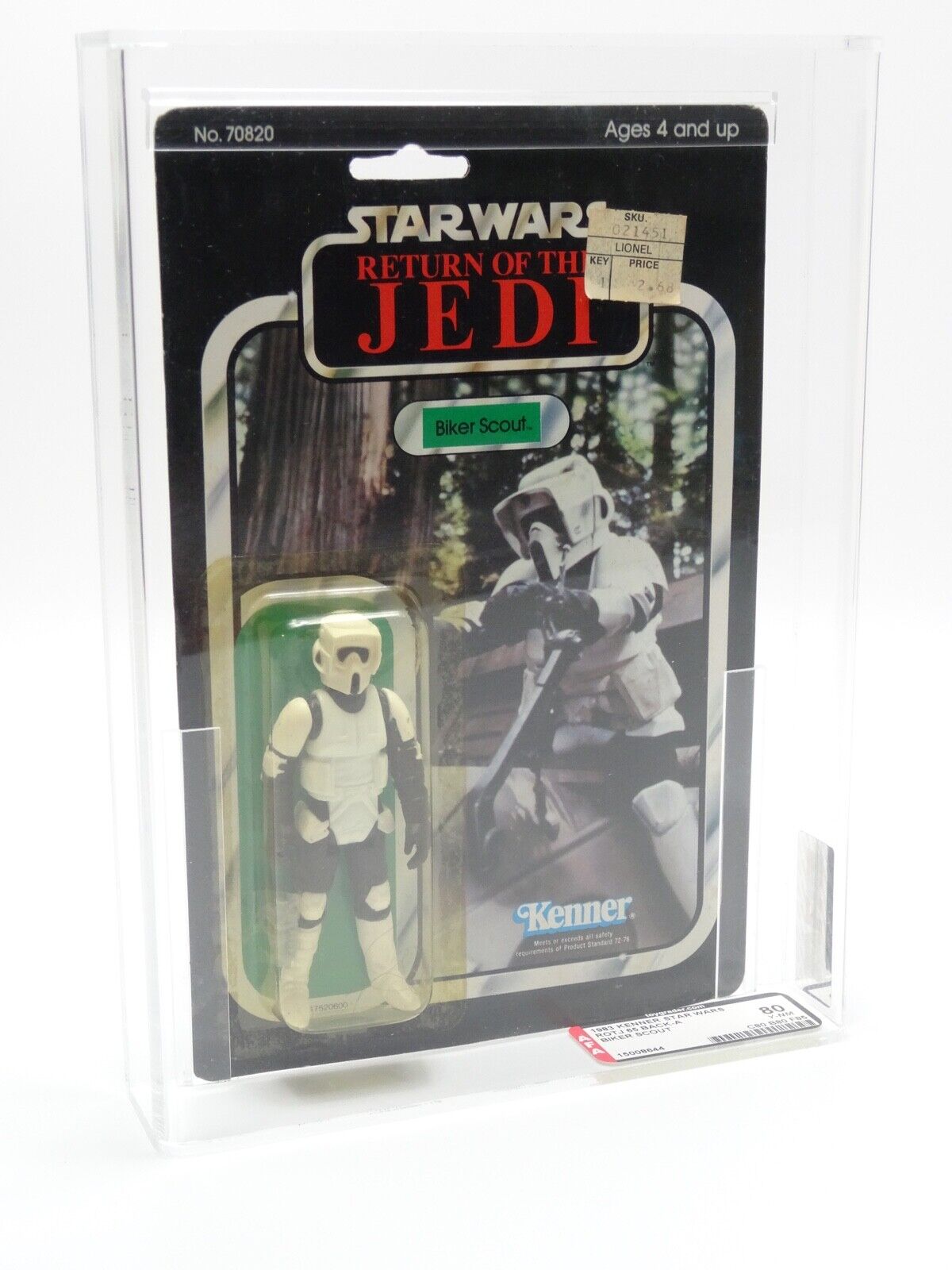 KENNER STAR WARS RETURN OF THE JEDI VINTAGE BIKER SCOUT 3 3/4" AFA 80 GRADE