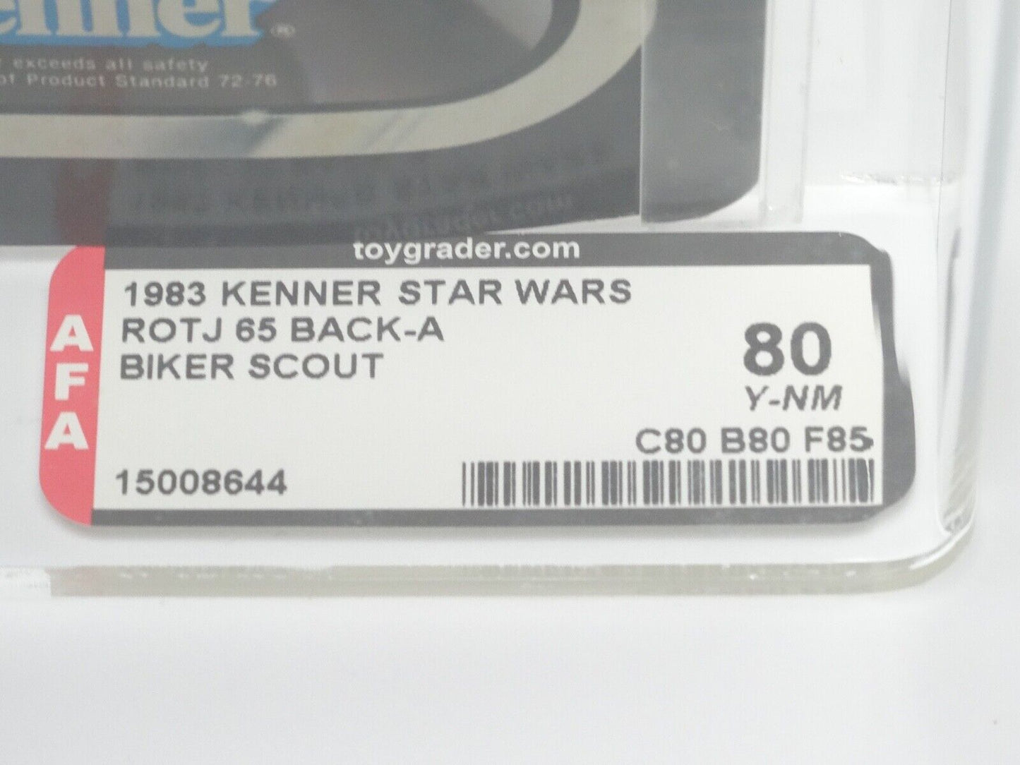 KENNER STAR WARS RETURN OF THE JEDI VINTAGE BIKER SCOUT 3 3/4" AFA 80 GRADE